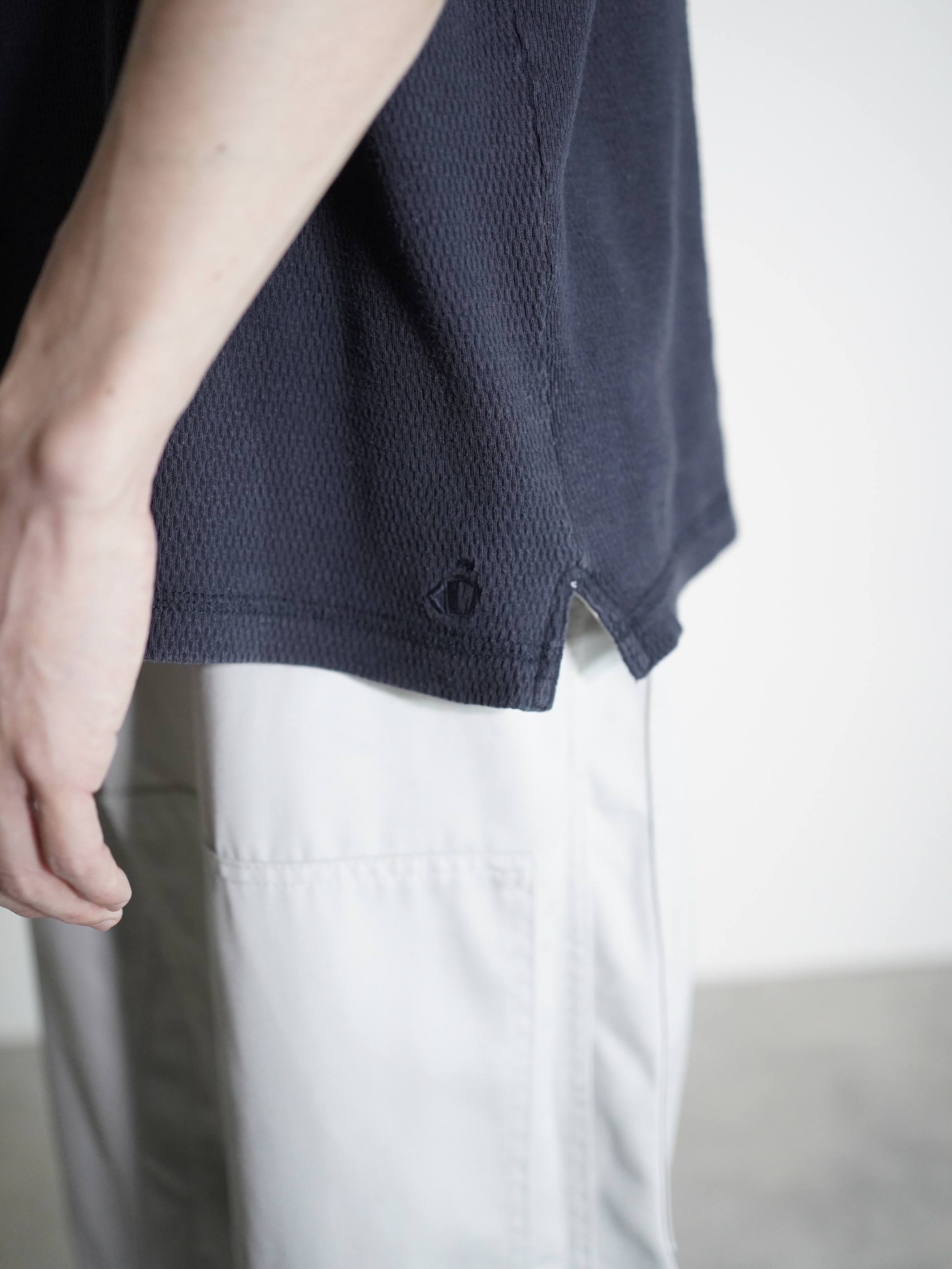 1990's JOCKEY 凹凸 fabric s/s T-shirt