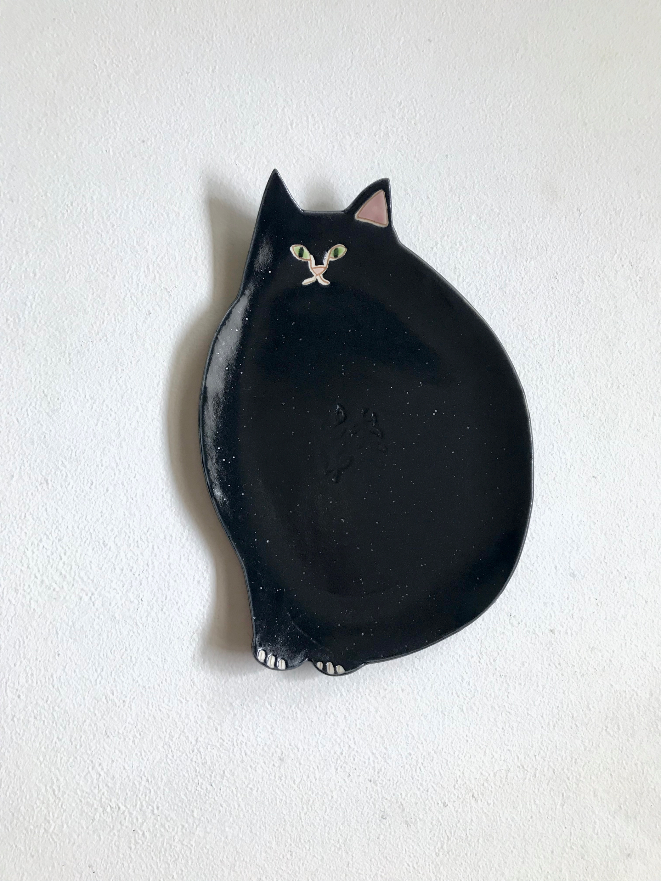 猫楕円皿（縦）