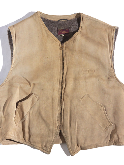 1950s "FOSTER" hunting vest -BEIGE-