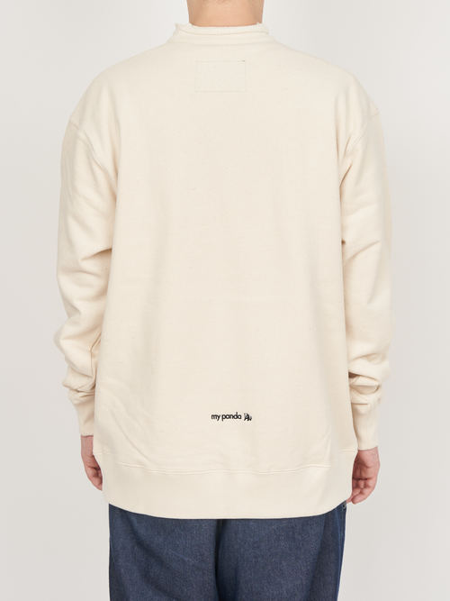 【受注商品】half zip sweat shirt・IVORY