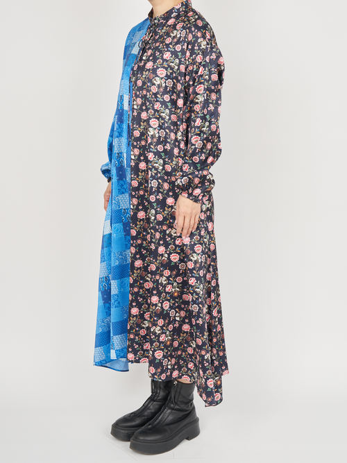 【受注商品】panda printed dress・NAVY×BLACK