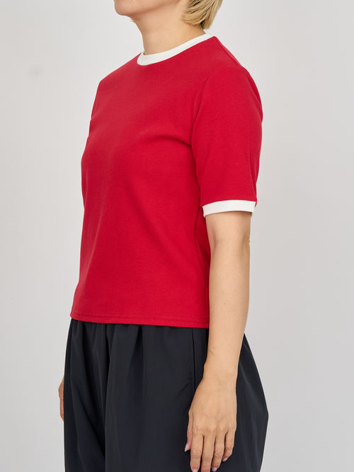 【受注商品】ringer t-shirt・RED 【受注商品】ringer t-shirt・RED