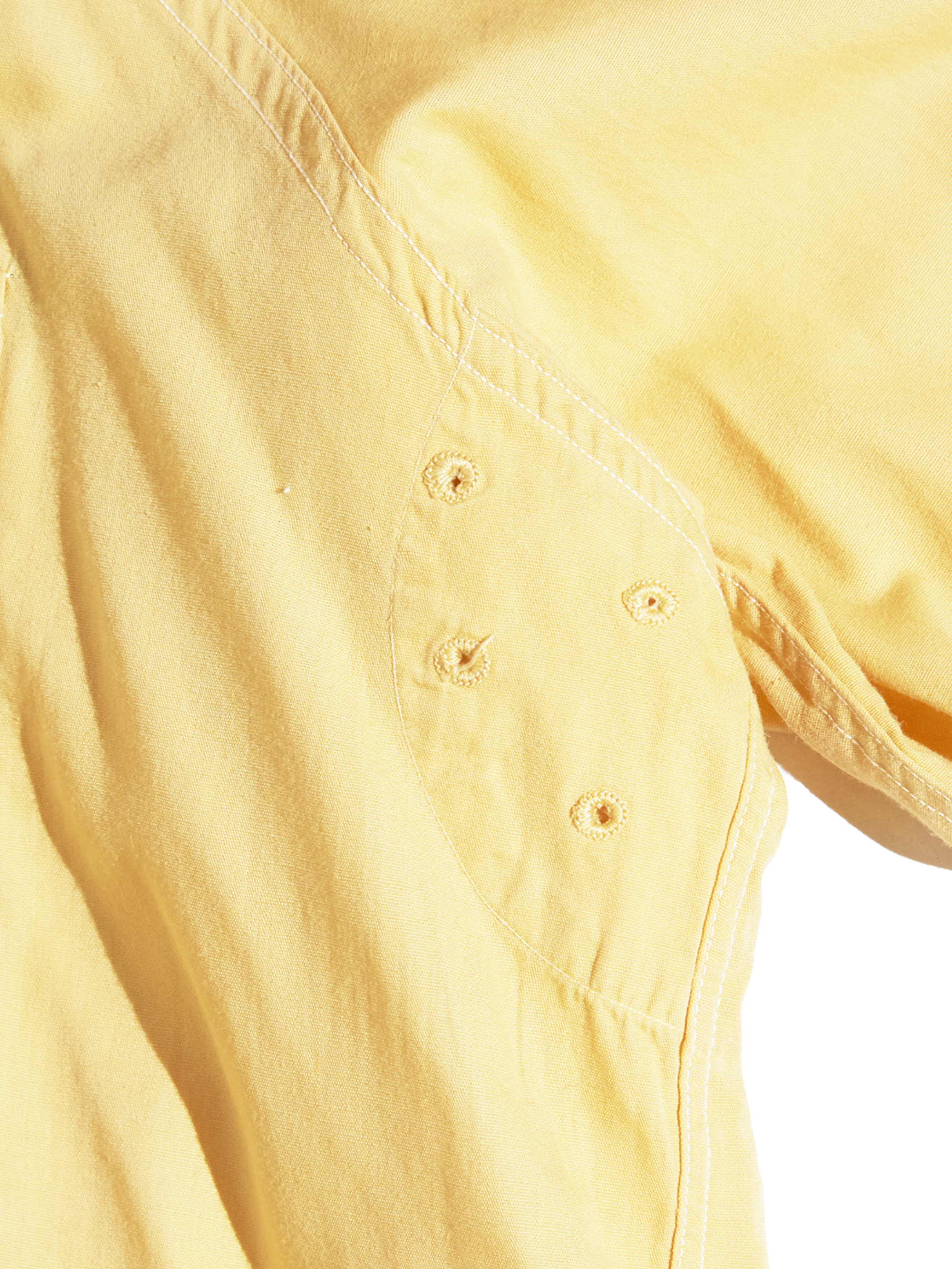 1940s "LUCKY-TEN-STRIKE" raglan bowling shirt -MUSTARD-