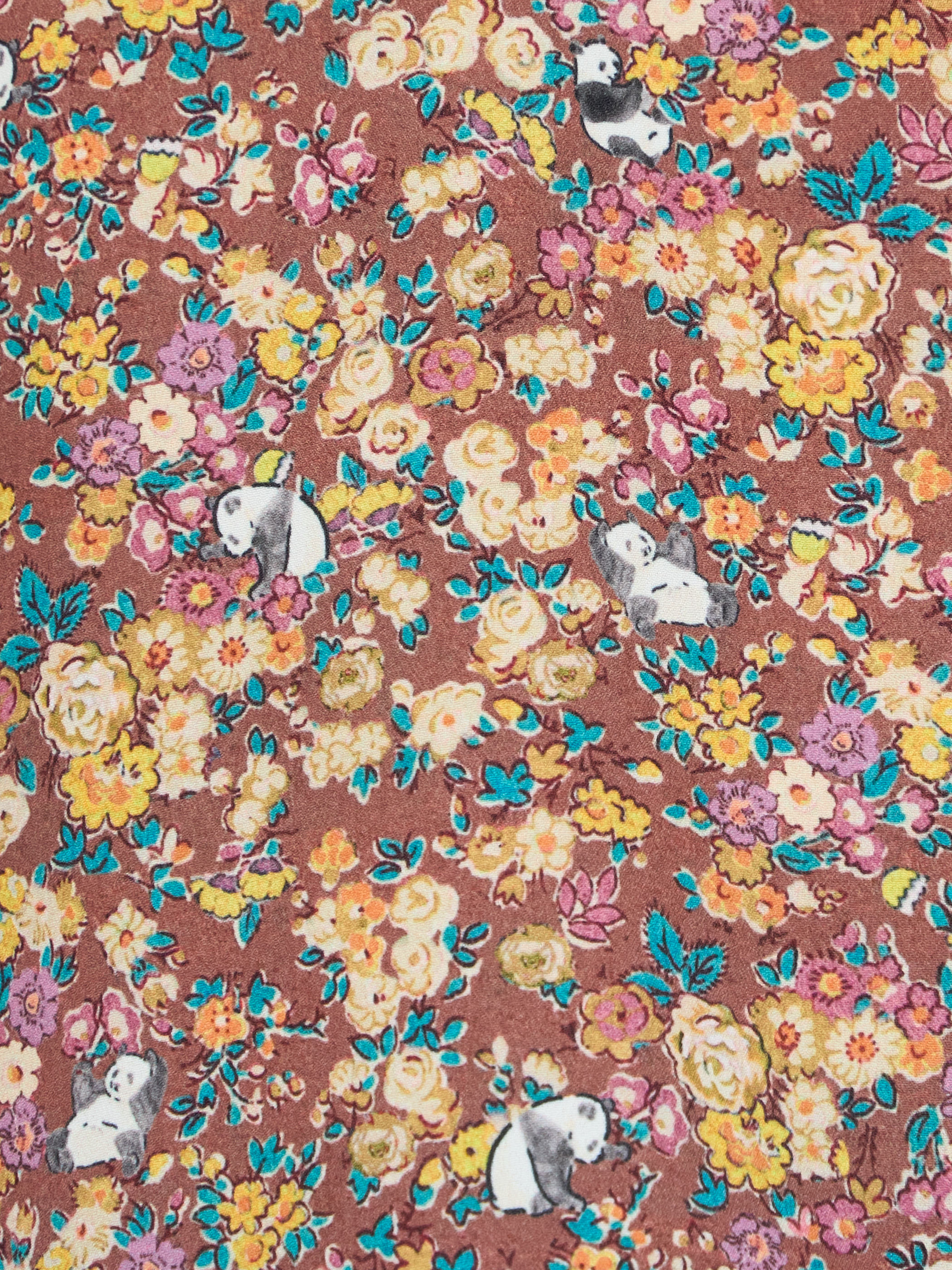 【受注商品】panda printed camisole・BROWN×YELLOW