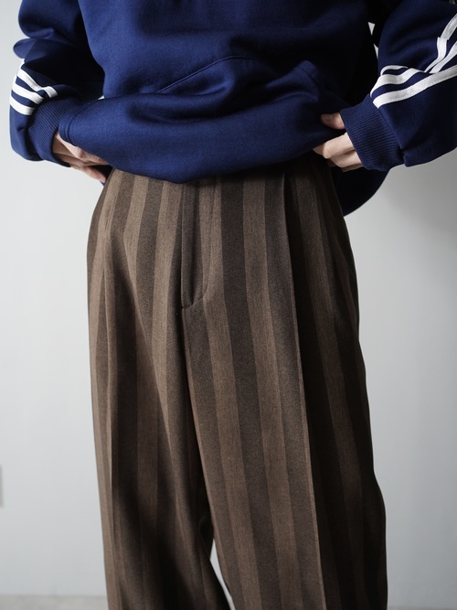 1990's Milano moda Huge stripe 2tuck dress slacks