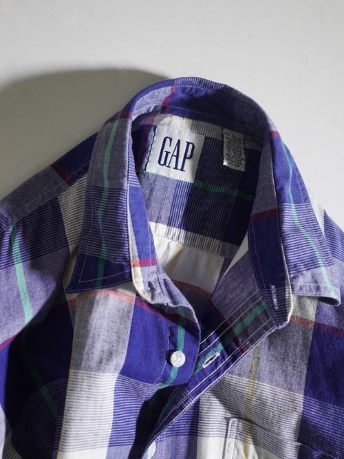 1990's GAP L/S cotton check shirts