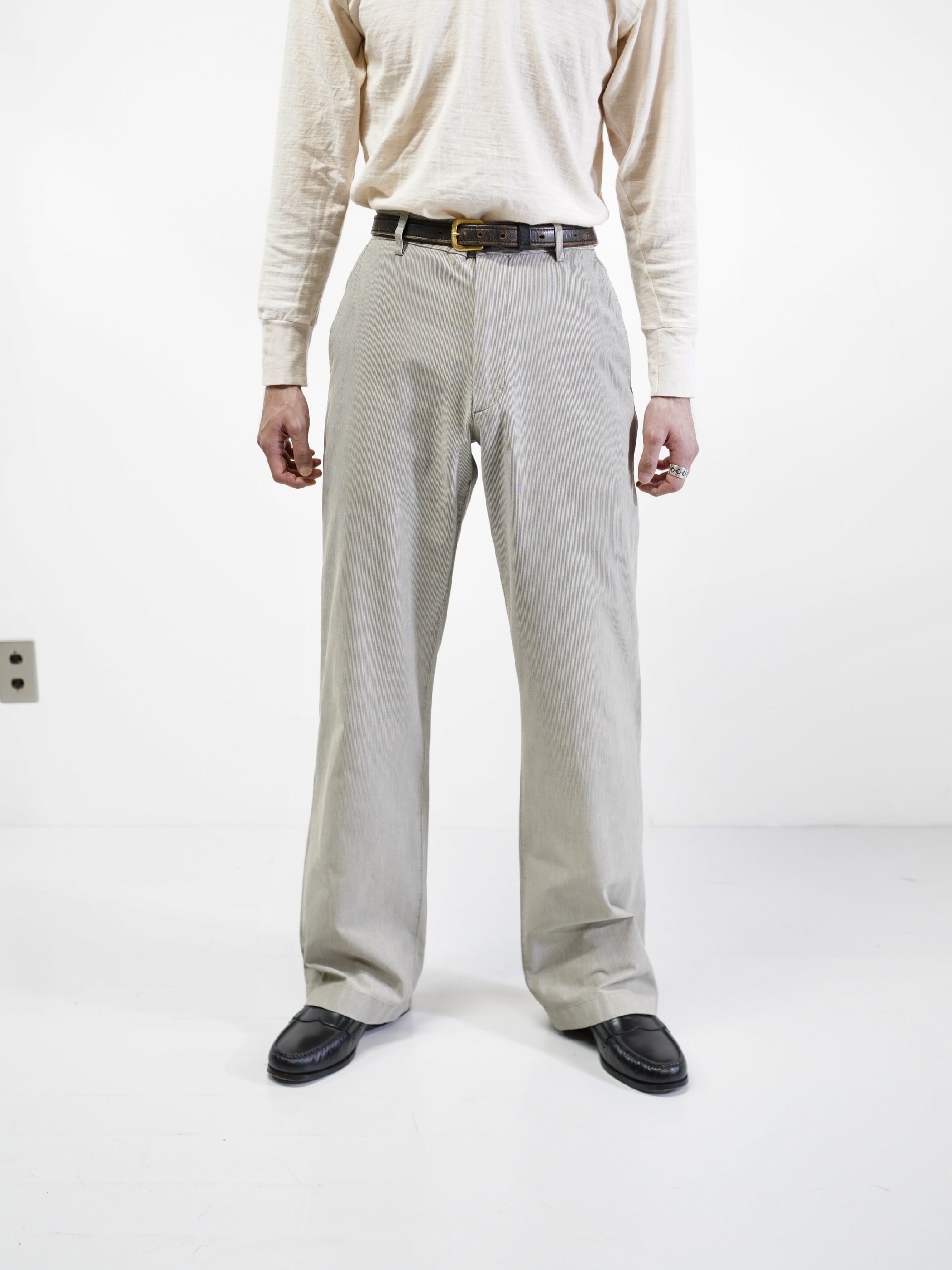 BANANA REPUBLIC Cotton stripe trousers / Made in Egypt