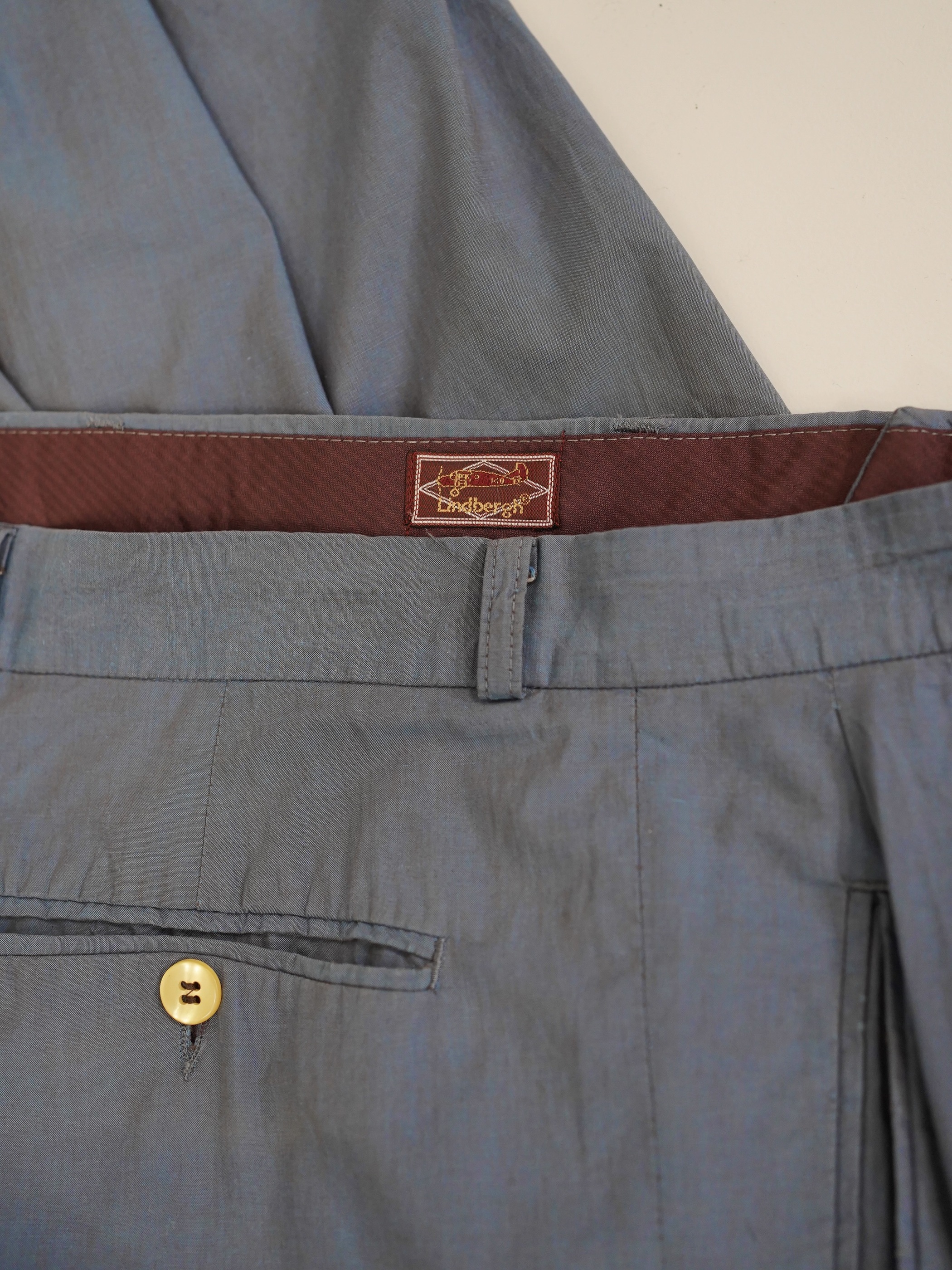 1980's~ Lindbergh Viscose Poly 玉蟲 2tuck slacks