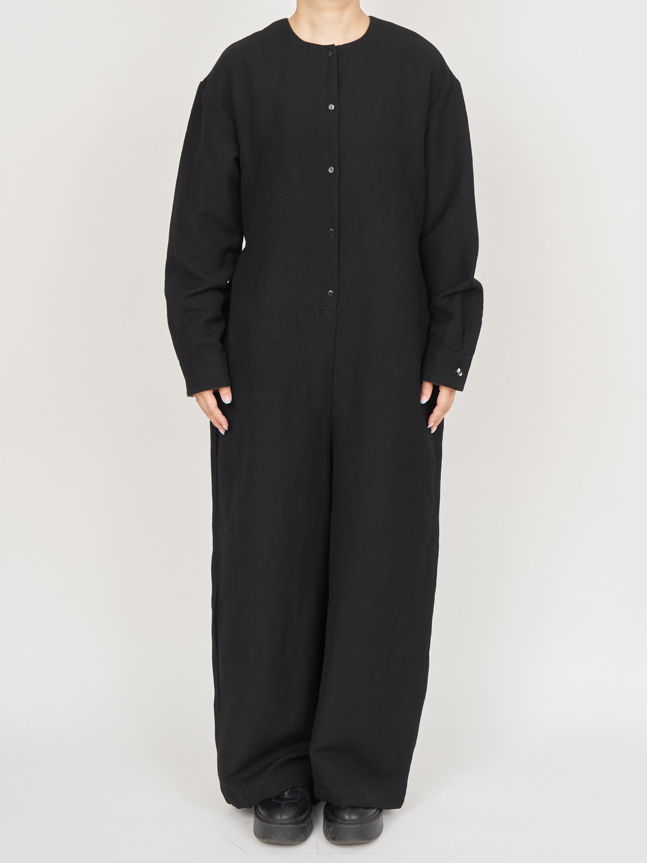 【受注商品】panda rompers・BLACK×BEIGE