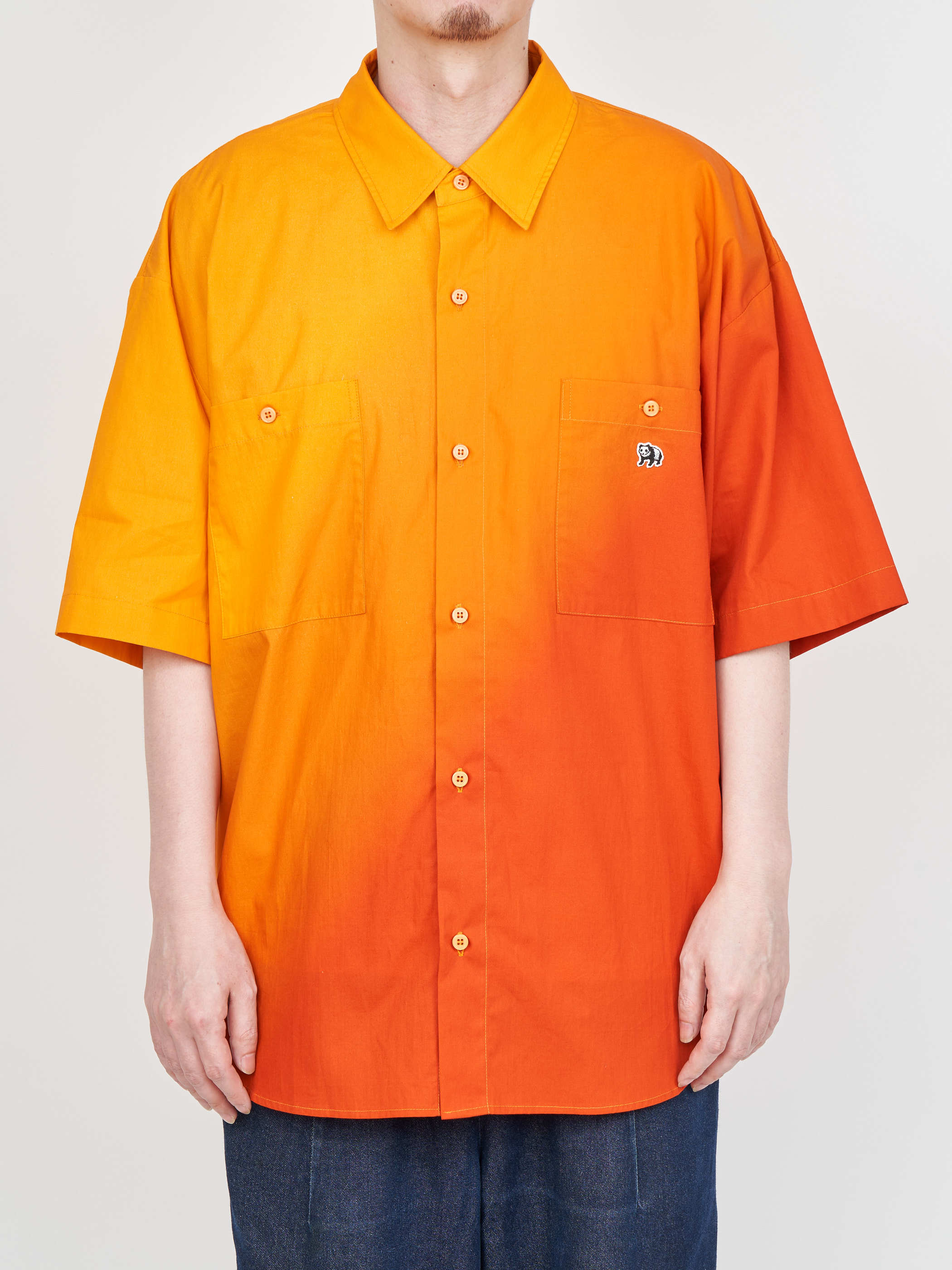 【受注商品】gradation short sleeve shirt・YELLOW×ORANGE