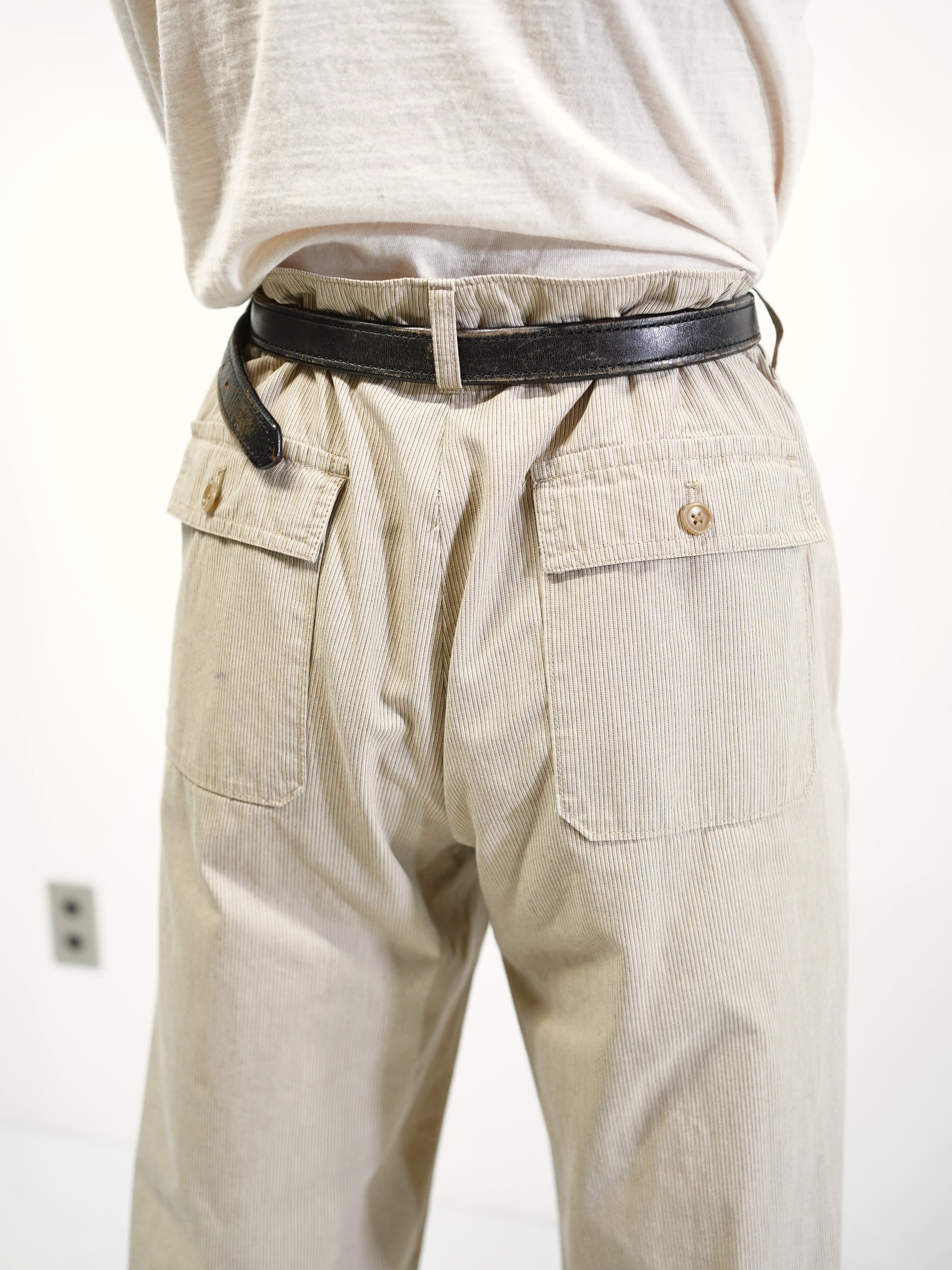 00's BANANA REPUBLIC Cotton stripe trousers / Made in India