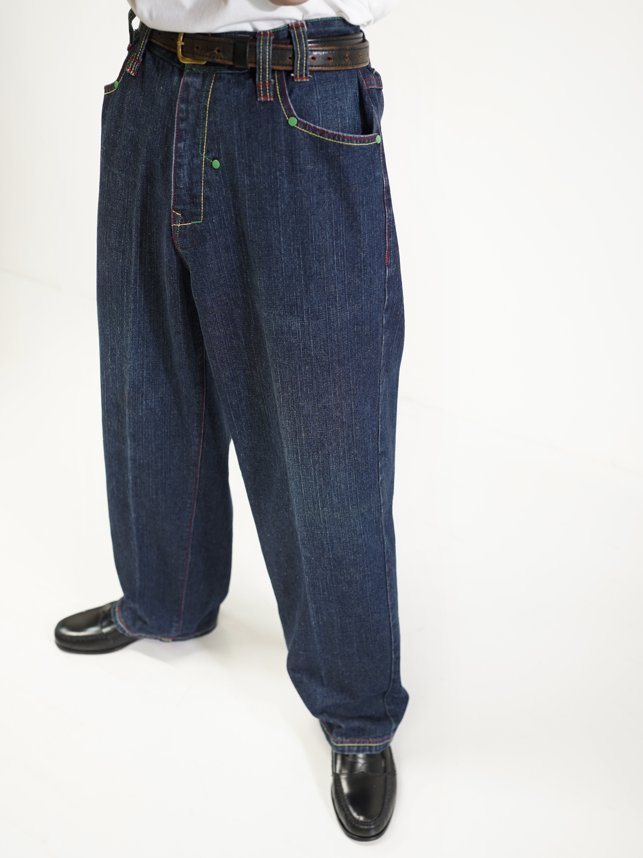 1990-00's Members Property Wide baggy Denim pants