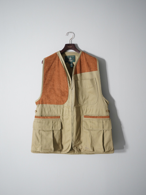 1990's ORVIS Chino cloth shooting vest / Made in Hong Kong