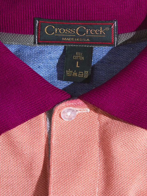 1990s "Cross Creek" crazy pattern polo shirt -CRAZY-