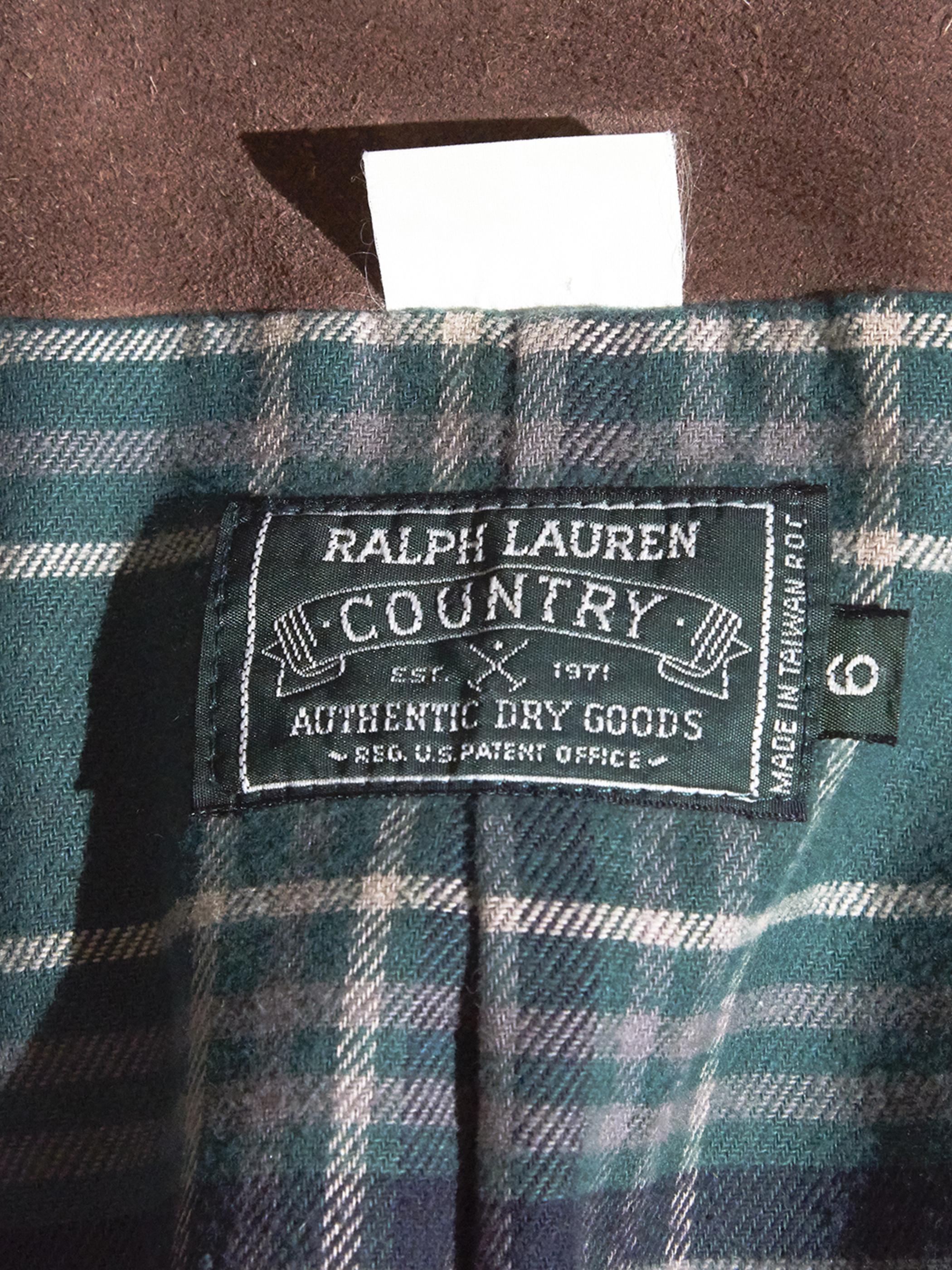 1990s "RALPH LAURENT COUNTRY" suede sport jacket -BROWN-