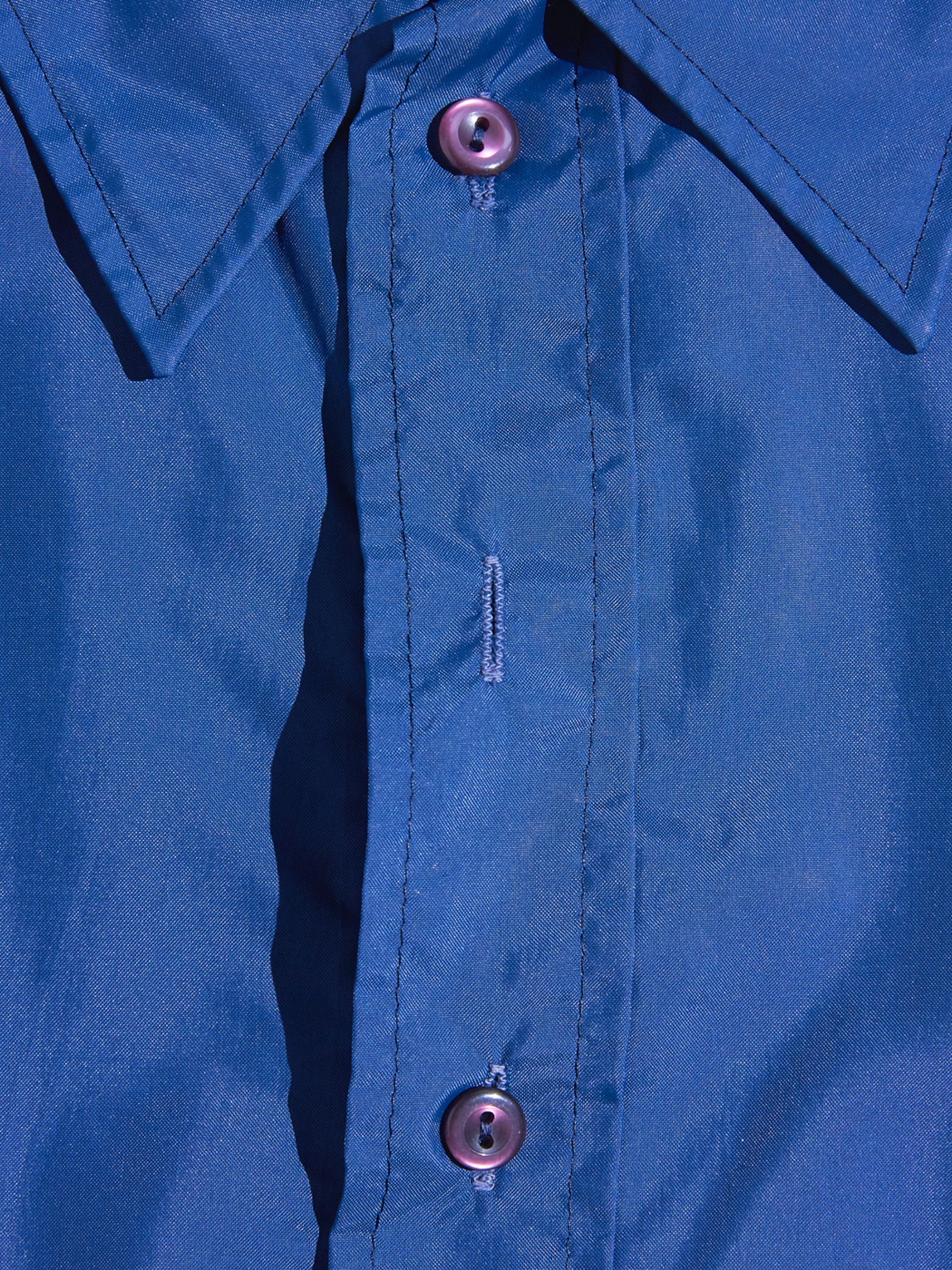 1970s "Obermeyer" nylon pullover shirt -BLUE-