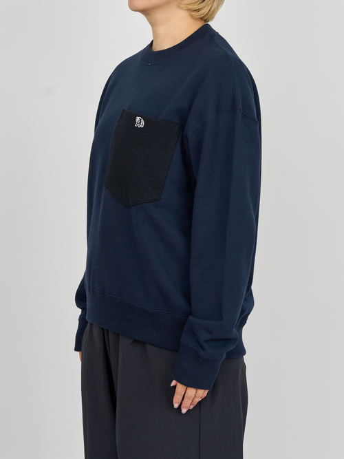 【受注商品】big pocket sweat shirt・NAVY