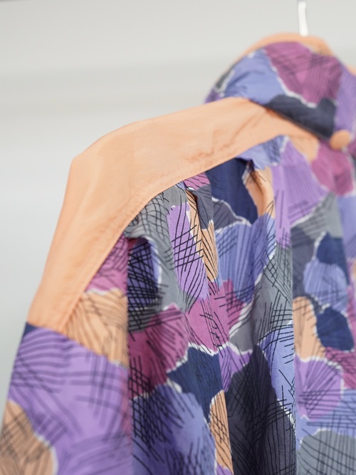 Reebok abstract pattern nylon shell jacket