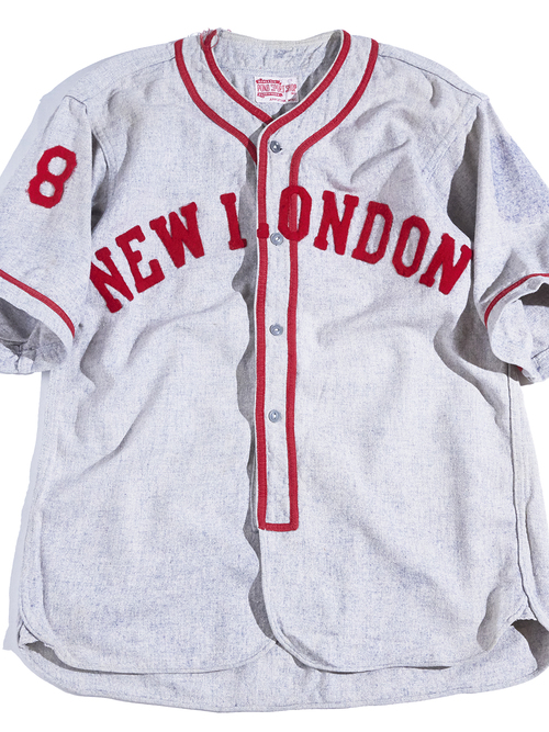 1950s "POND SPORT SHOP" wool baseball shirt -GREY-