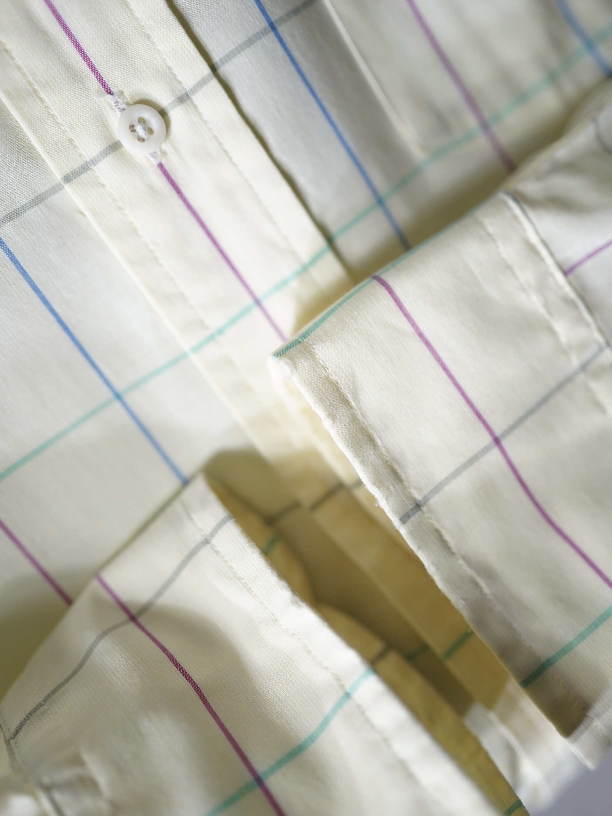 1990's LANDS' END B.D. Cotton dress shirt / Made in Hong Kong