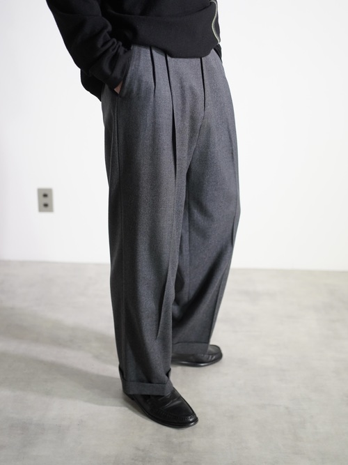 1980's METROPOLITAN VIEW for Litanus Pure virgin wool 2tuck dress trousers/Made in Italy