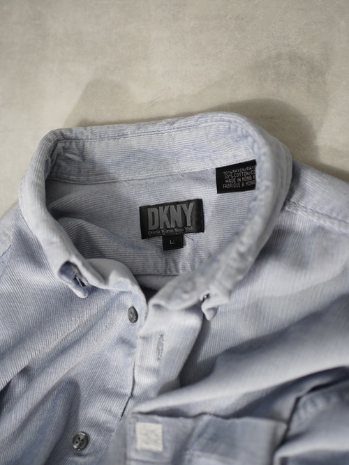 1990's DKNY rayon fabric velour shirts/Made in Hong Kong