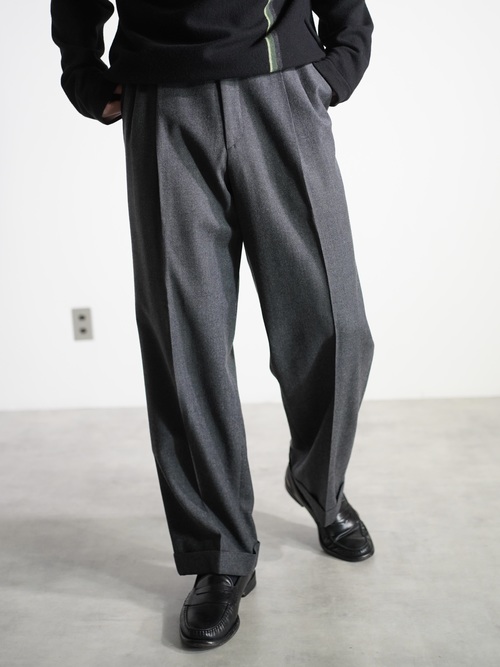 1980's METROPOLITAN VIEW for Litanus Pure virgin wool 2tuck dress trousers/Made in Italy