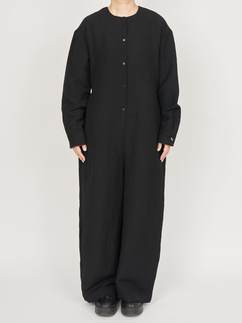 【受注商品】panda rompers・BLACK×BEIGE