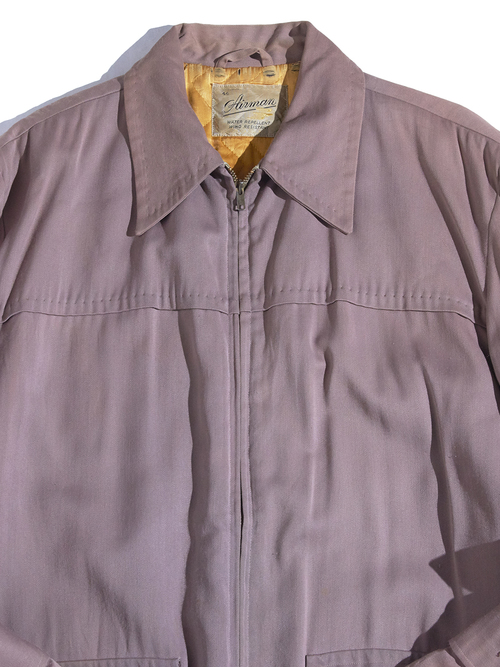1950s "Airman" rayon gabardine jacket -FADE PINK-