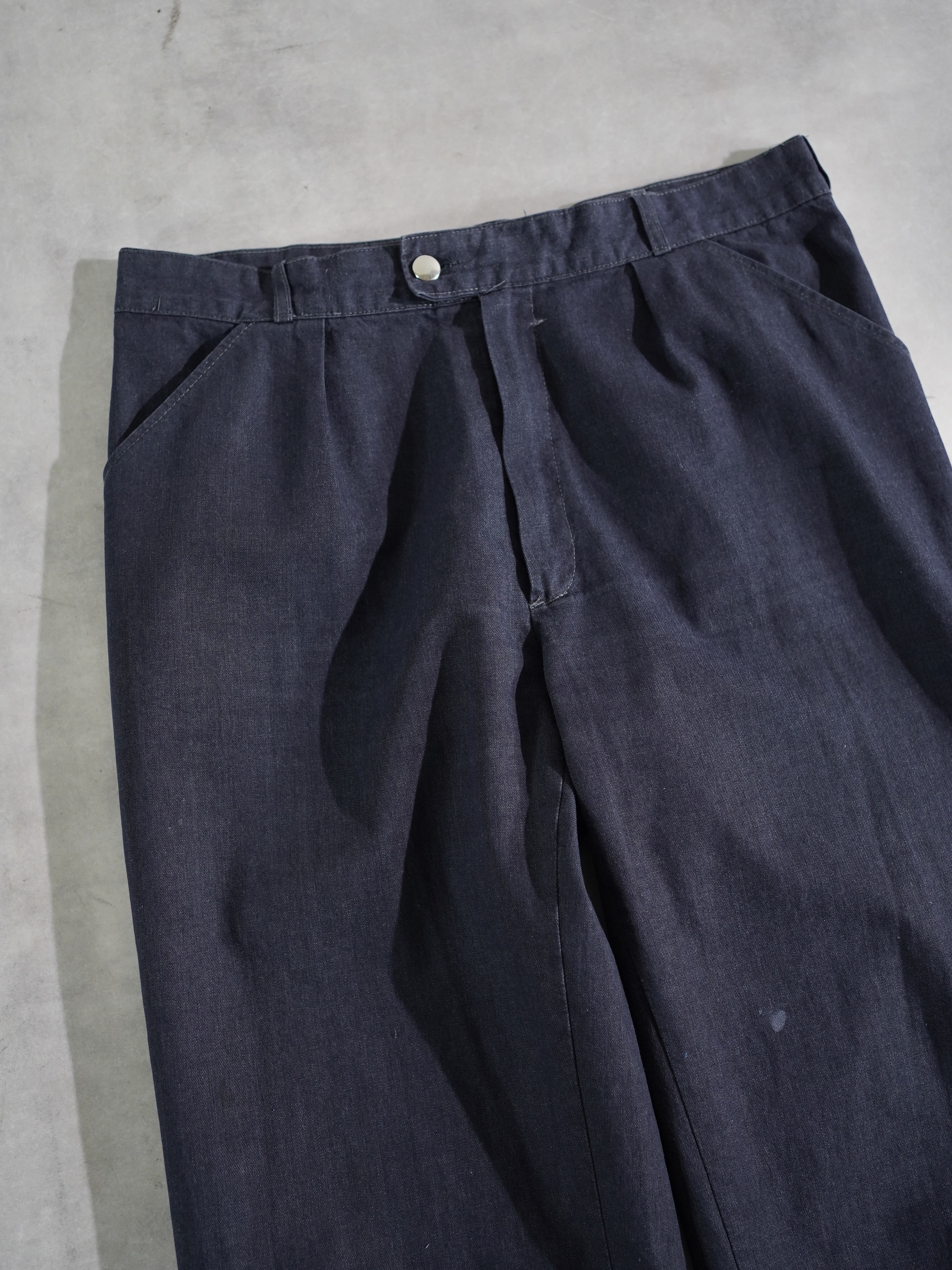 1980's- Euro Vintage tuck Twill Work pants / Garment Dye
