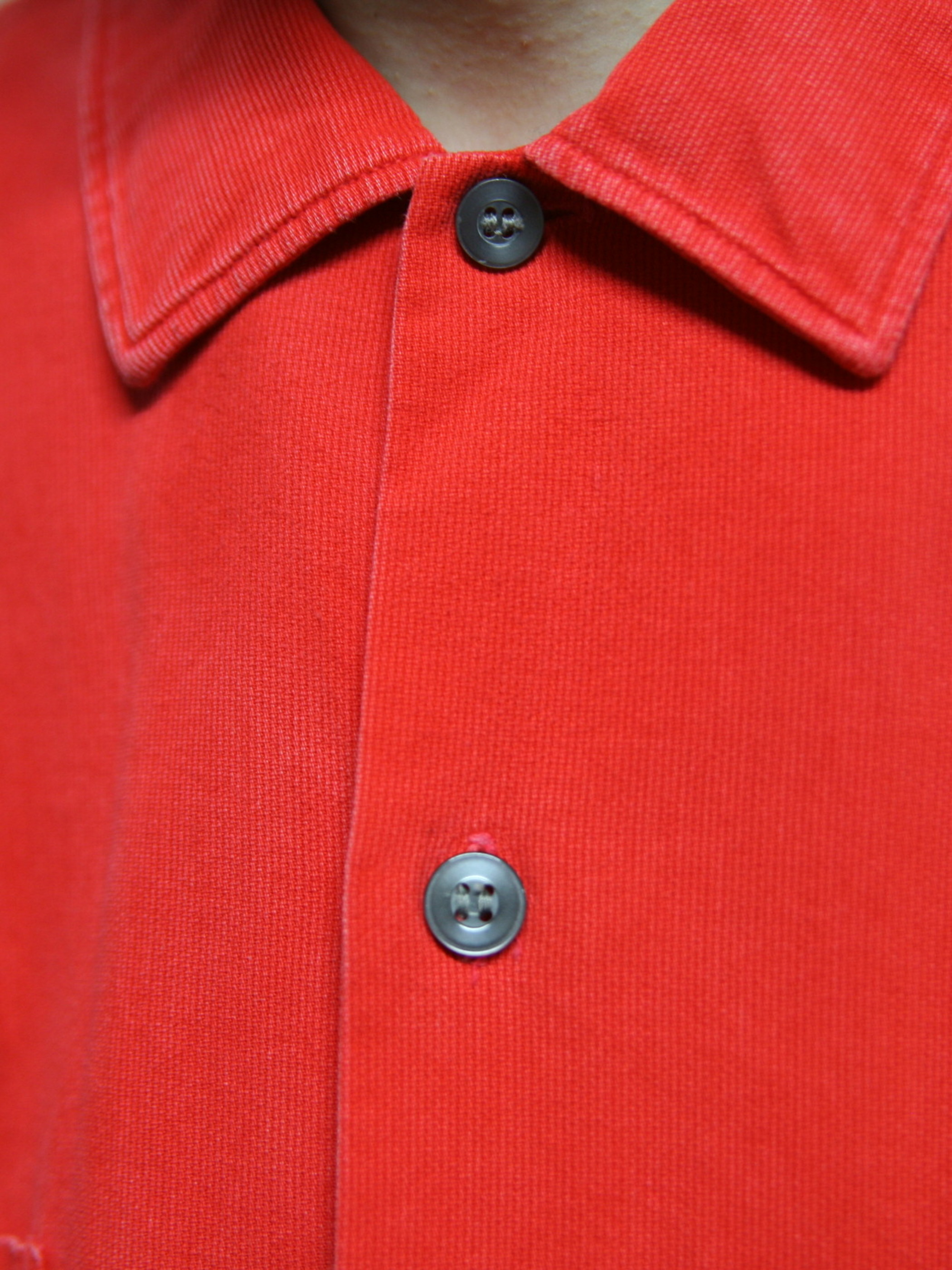 1960s "Jack steuern" pique shirt -RED-