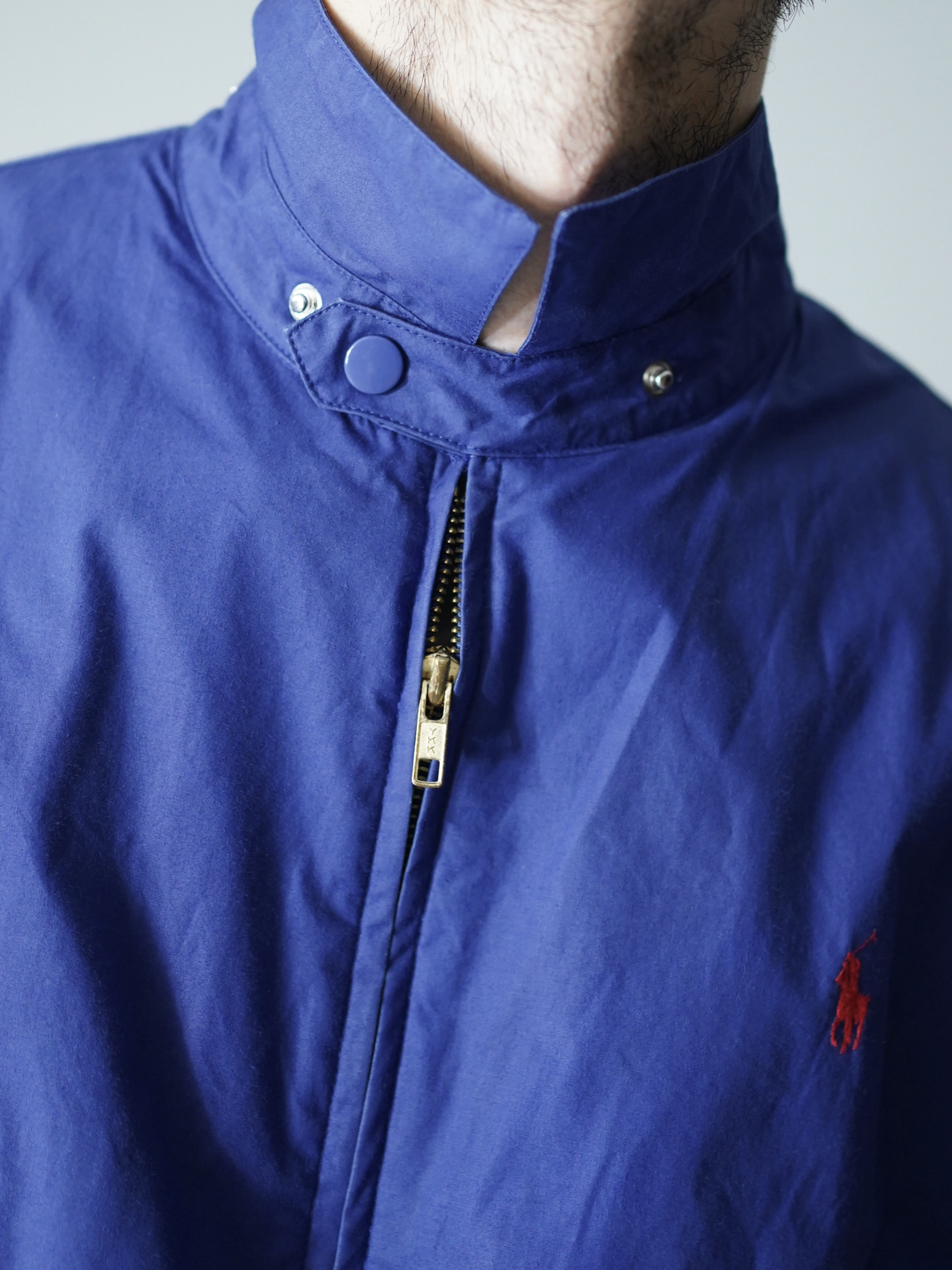 1980's Polo by Ralph Lauren Poplin shell acrilic liner drizzler jacket/Made in Hong Kong