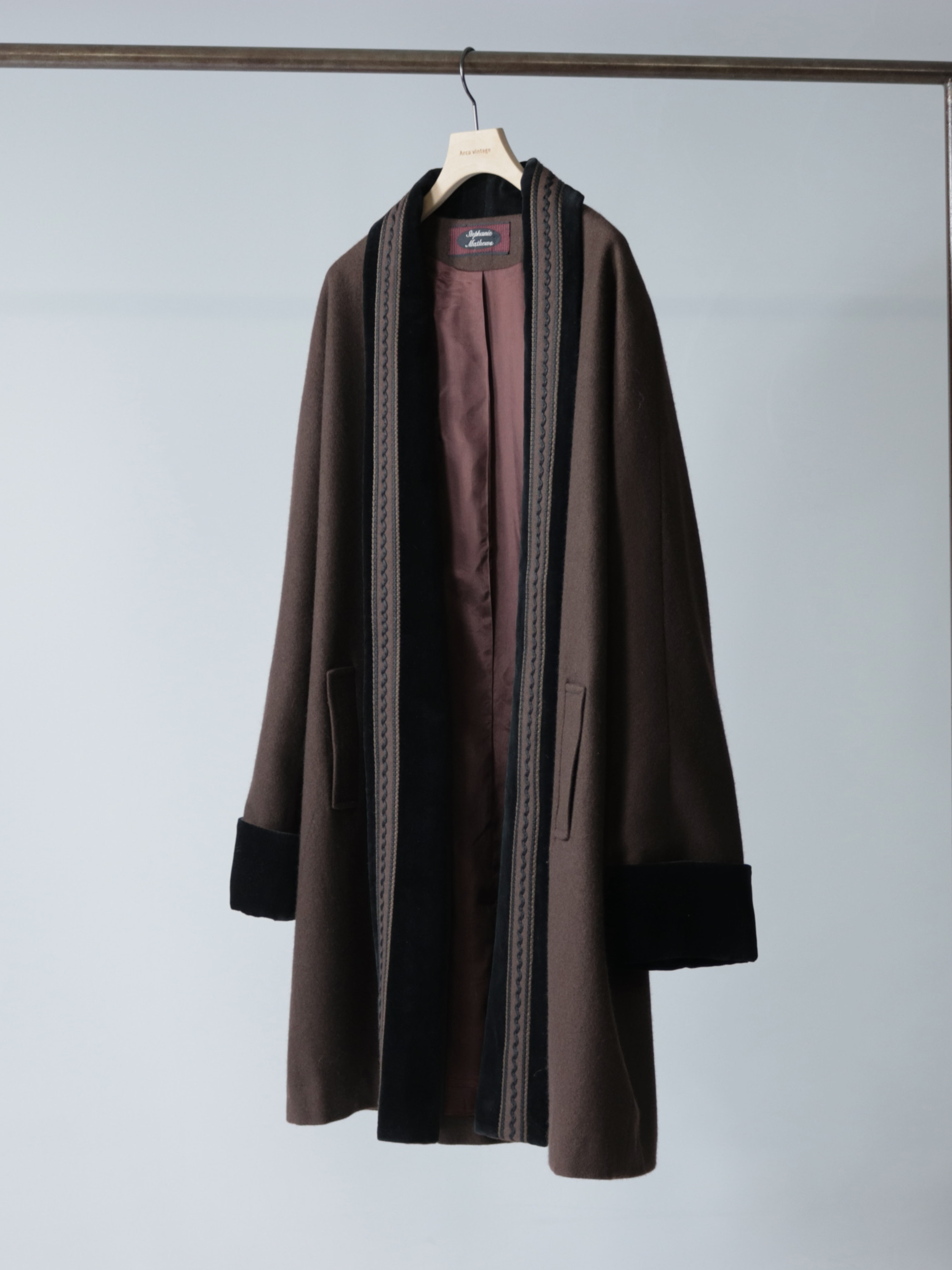 Velours Switching Wool Gown 