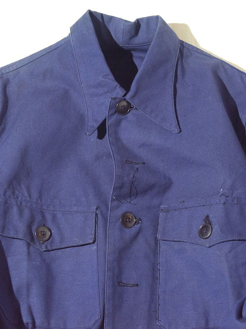 NOS 1960s "French work" short length work jacket　-INK BLUE- <SALE¥15000→¥12000>