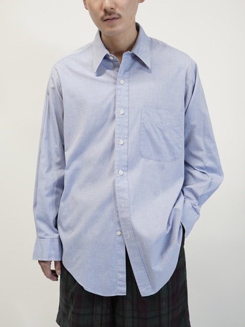 1990's BRITCHES Pinpoint Oxford cotton L/S shirt / Made in Hong Kong