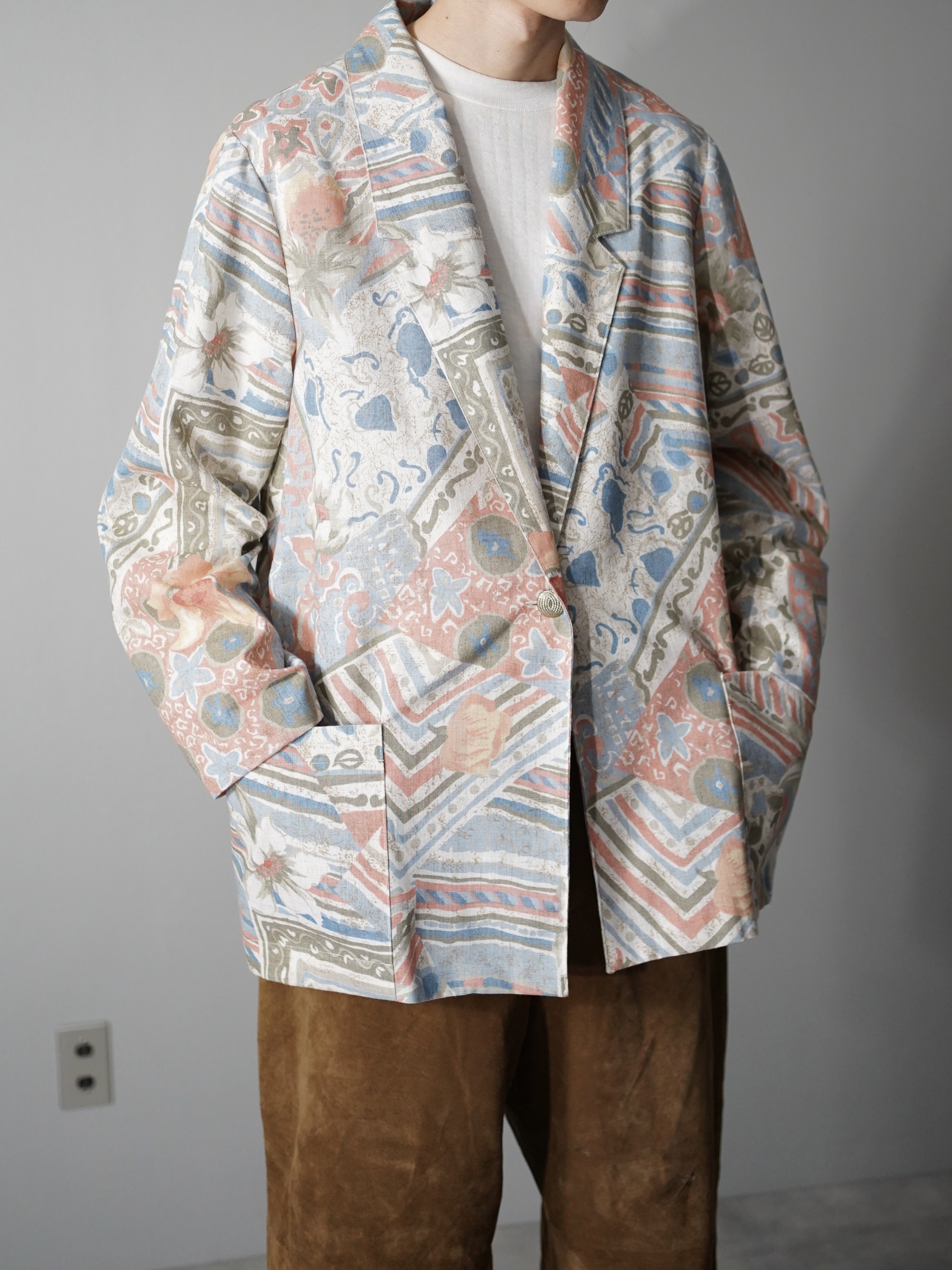 SAG HARBOR "Poly Rayon Linen" casual tailored jacket