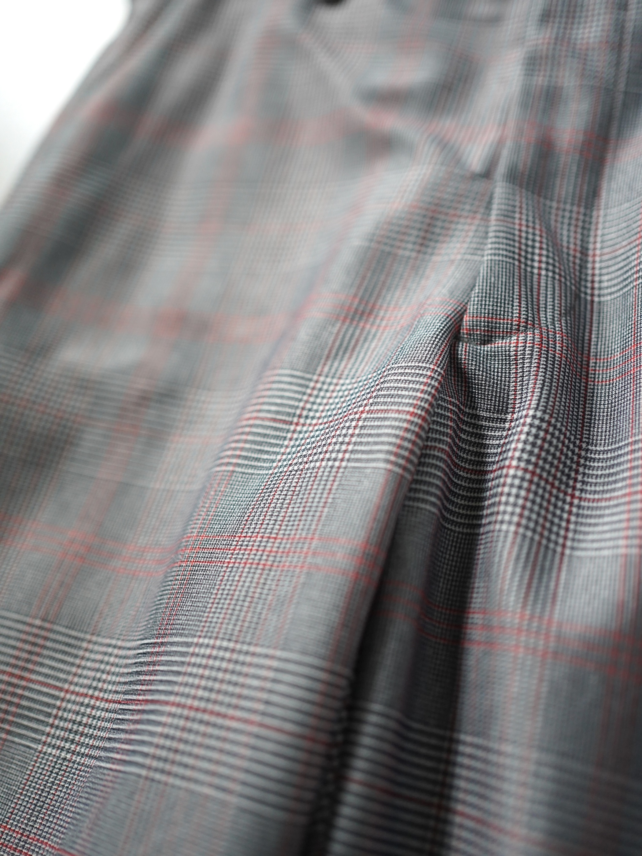 1970's~ Glen check boot cut poly dress pants