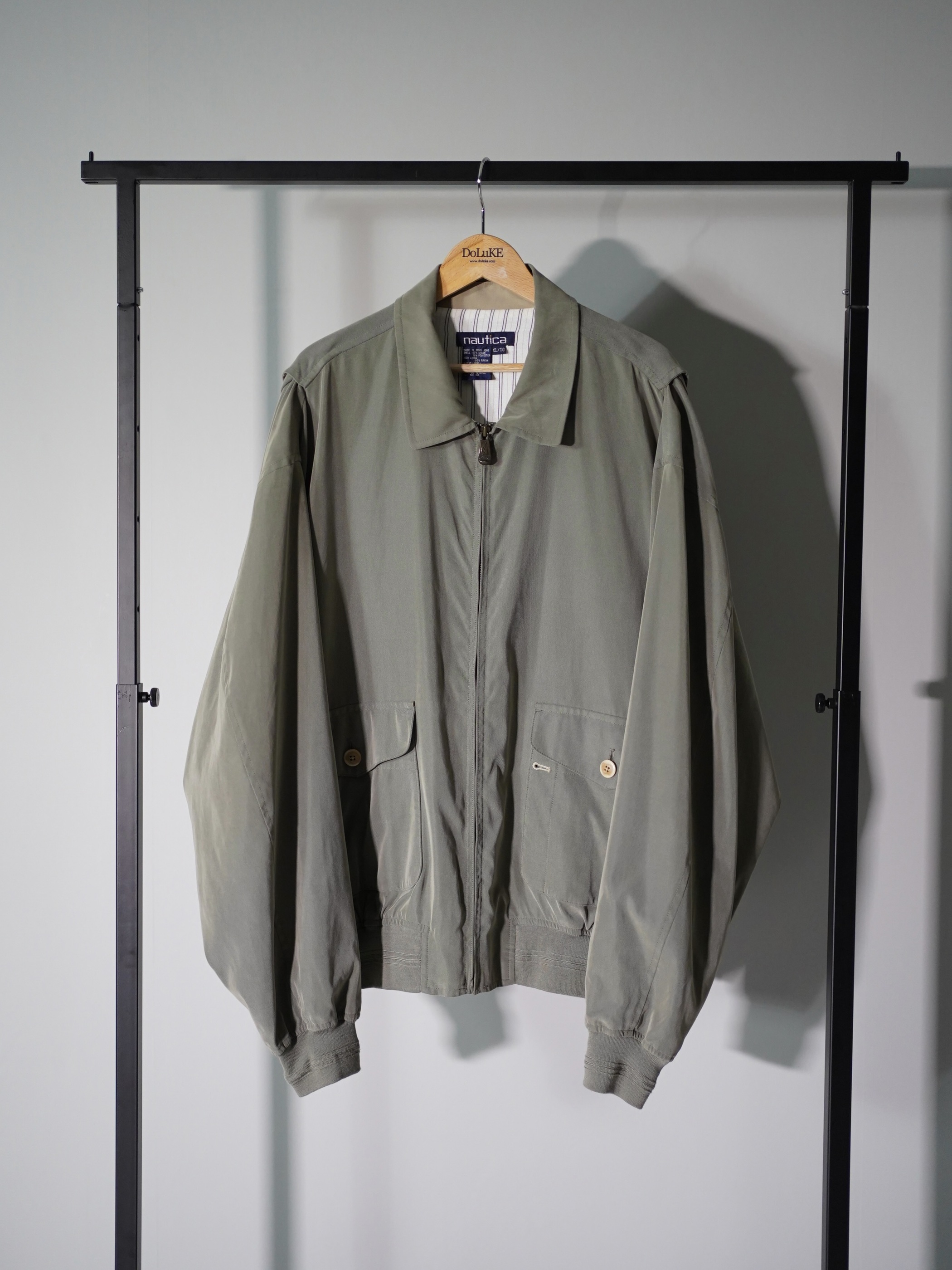 1980~90's nautica Nylon×Poly Drizzler jacket/Made in Hong Kong 