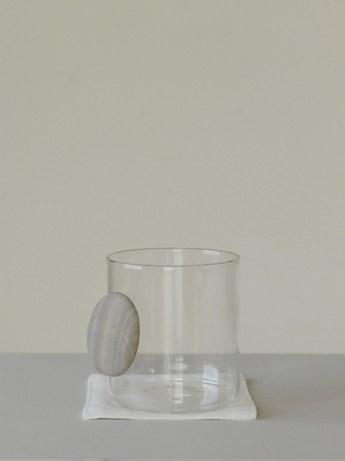 floating stone / 石付きグラス W5