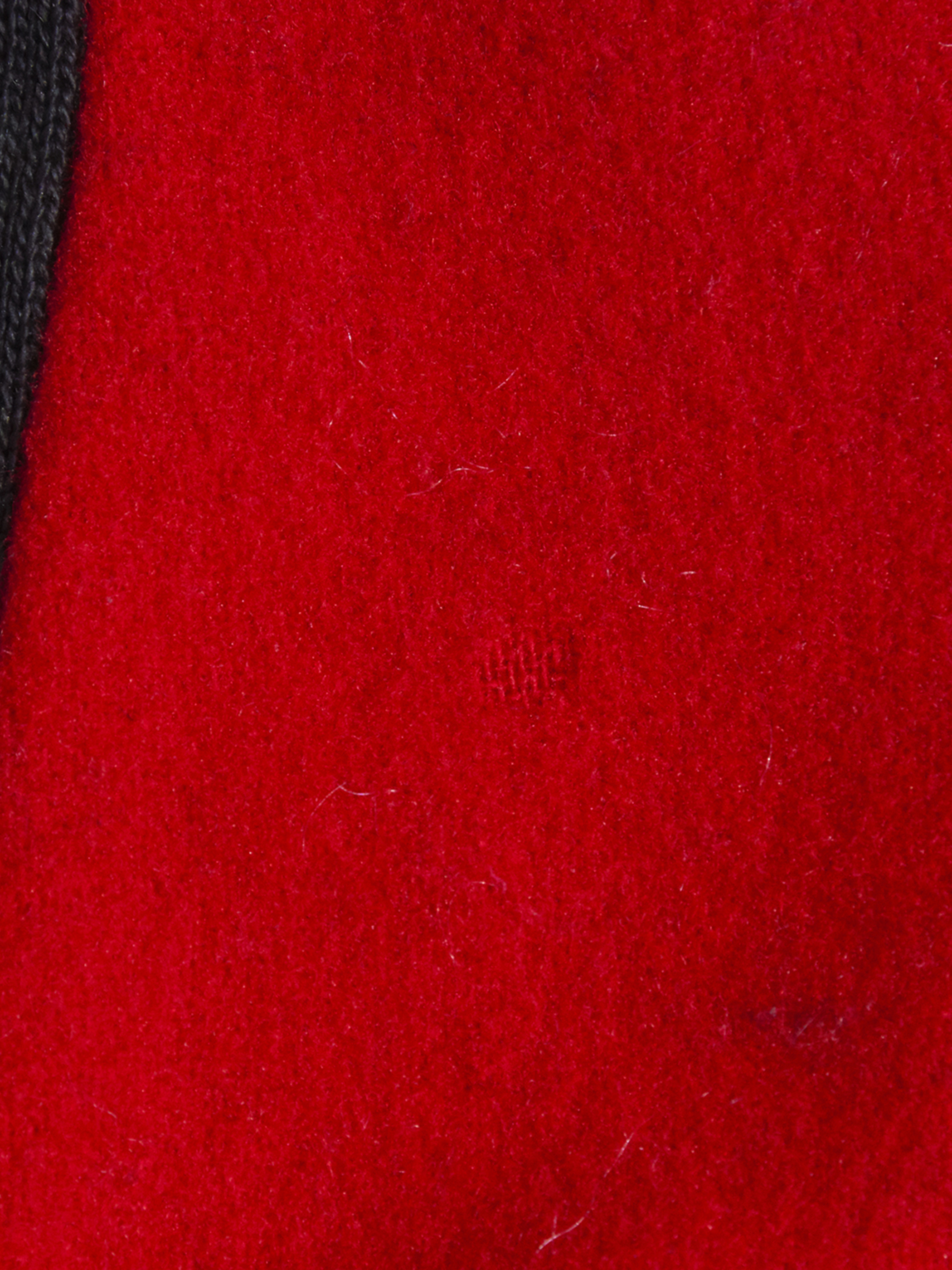 1950-60s "CAMPUS" switching wool cardigan -RED×BLACK-