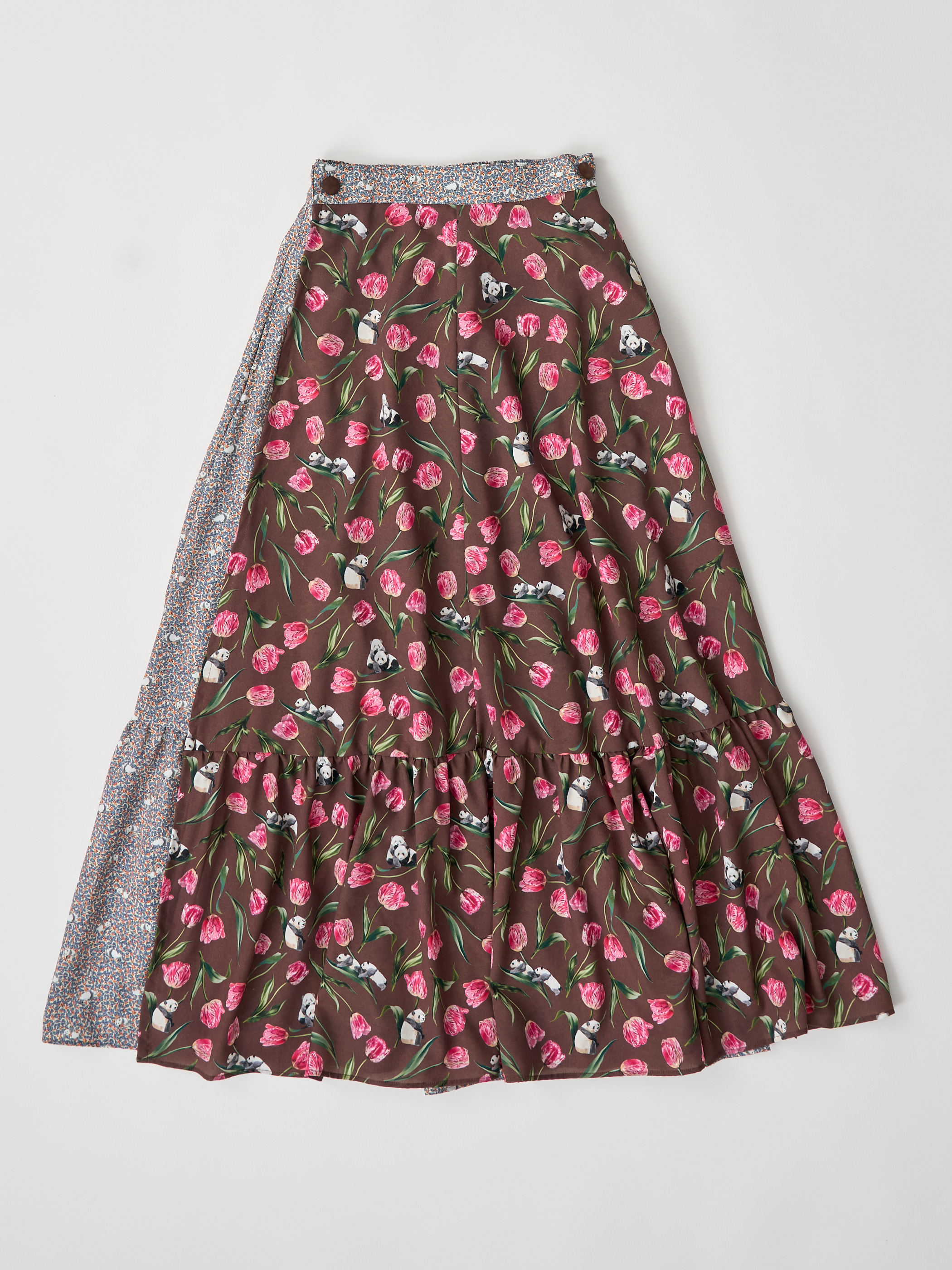 【受注商品】2way wrap skirt・RED×GRAY 【受注商品】2way wrap skirt・RED×GRAY