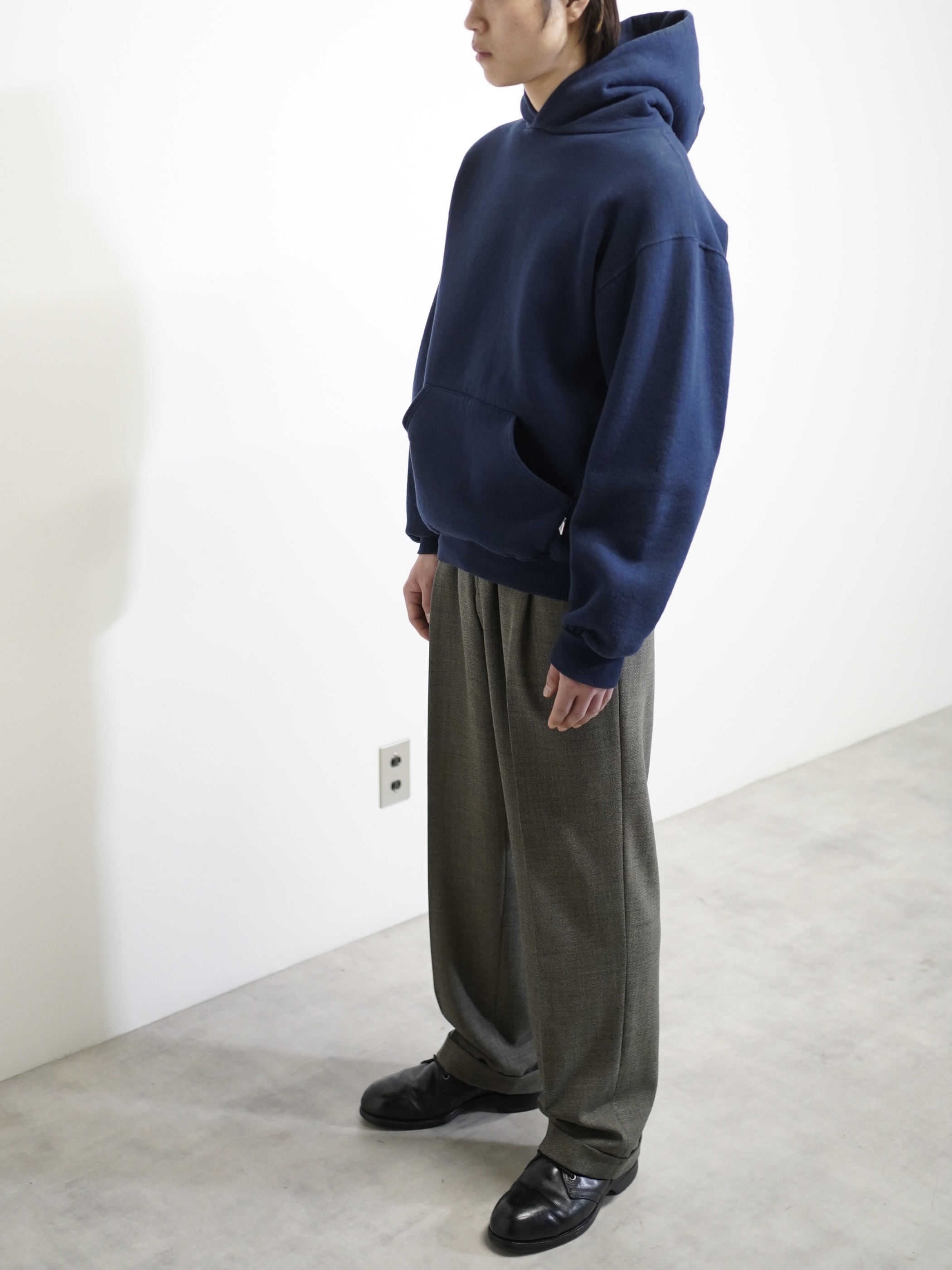 1990's RUSSELL ATHLETIC Plain sweat parka/Made in USA