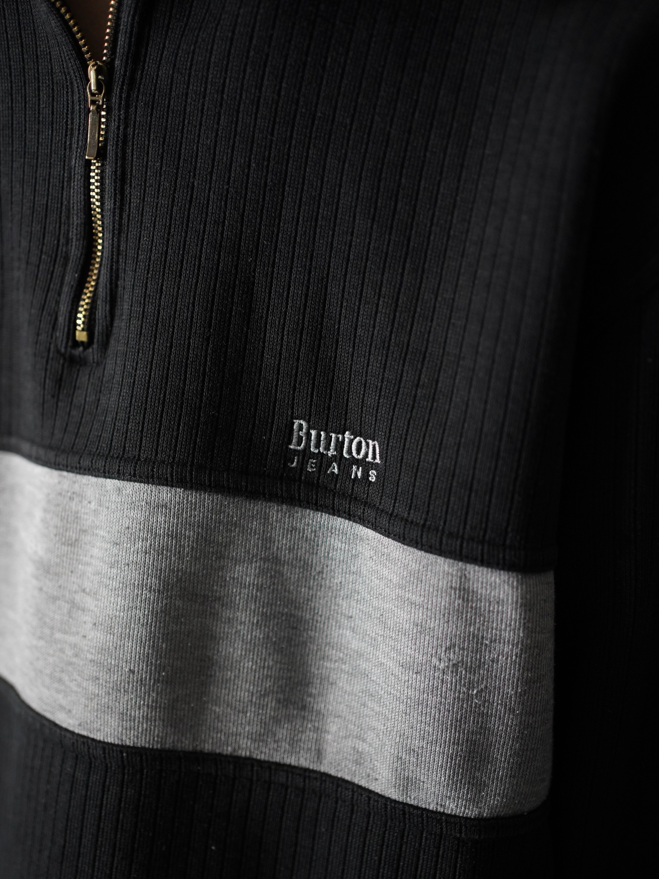 Burton jeans Half zip polo shirt