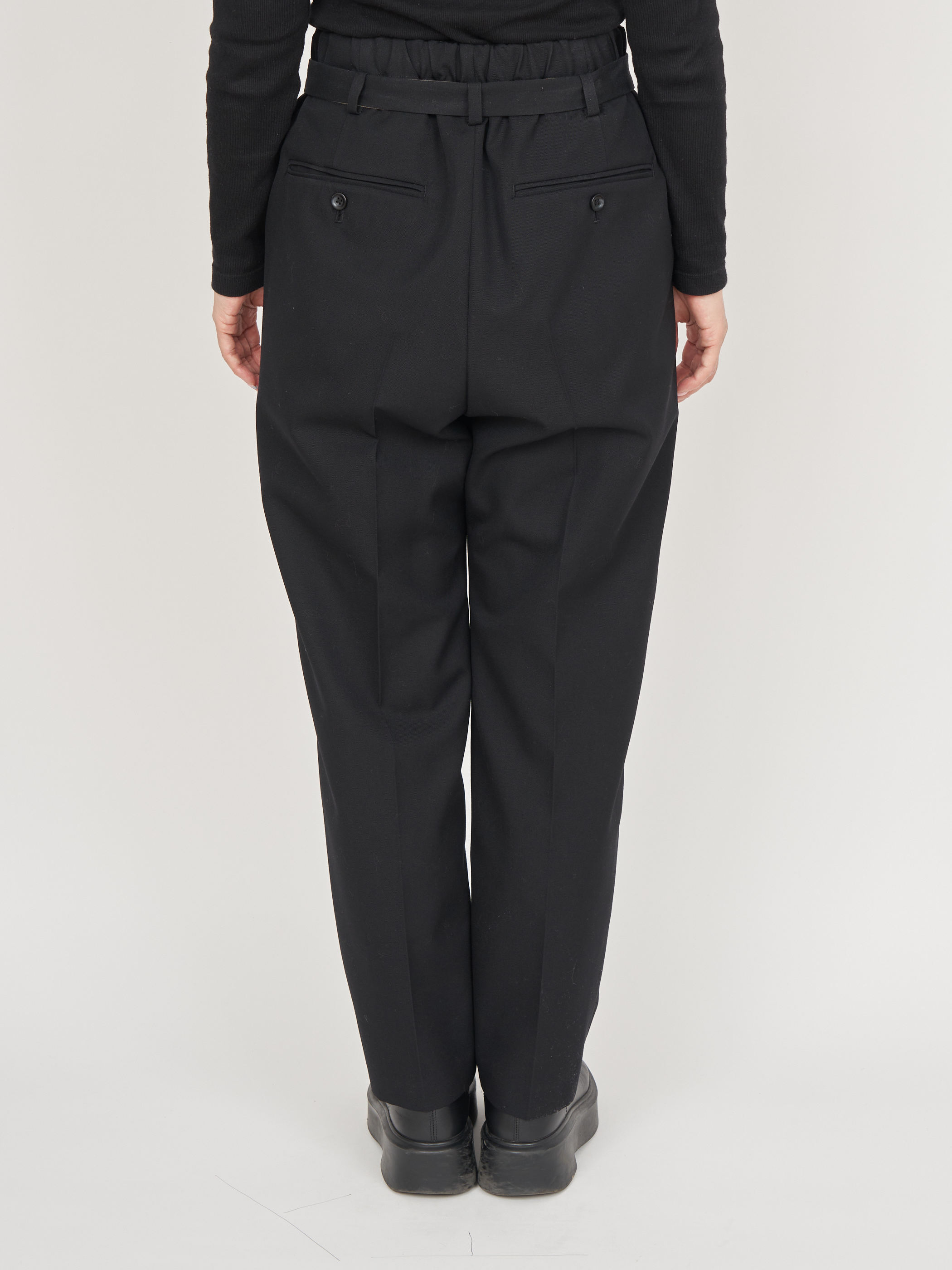 【受注商品】standard slacks pants・BLACK×BEIGE