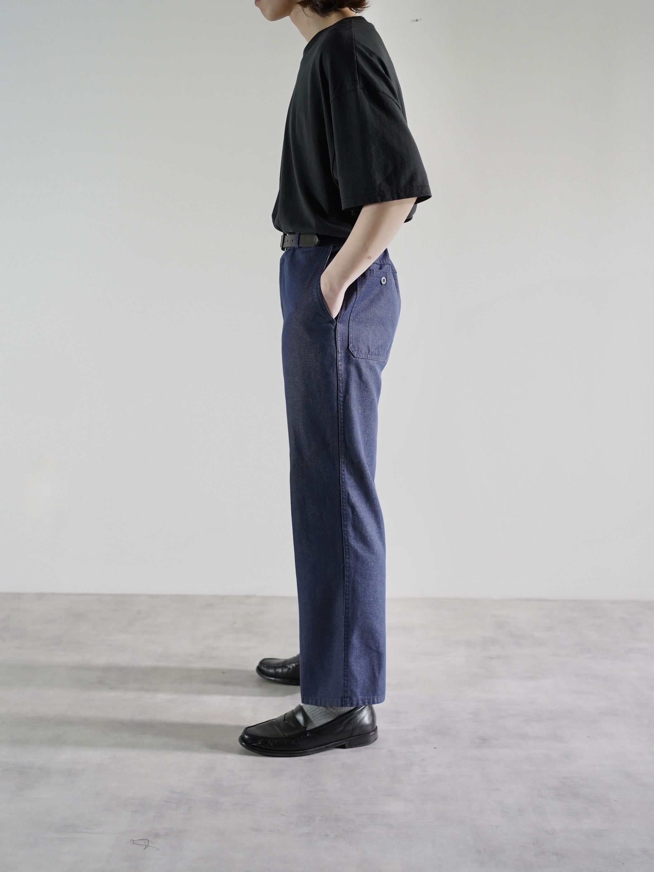 1980's- dolmen Poly cotton Twill Work pants / Fabric in France