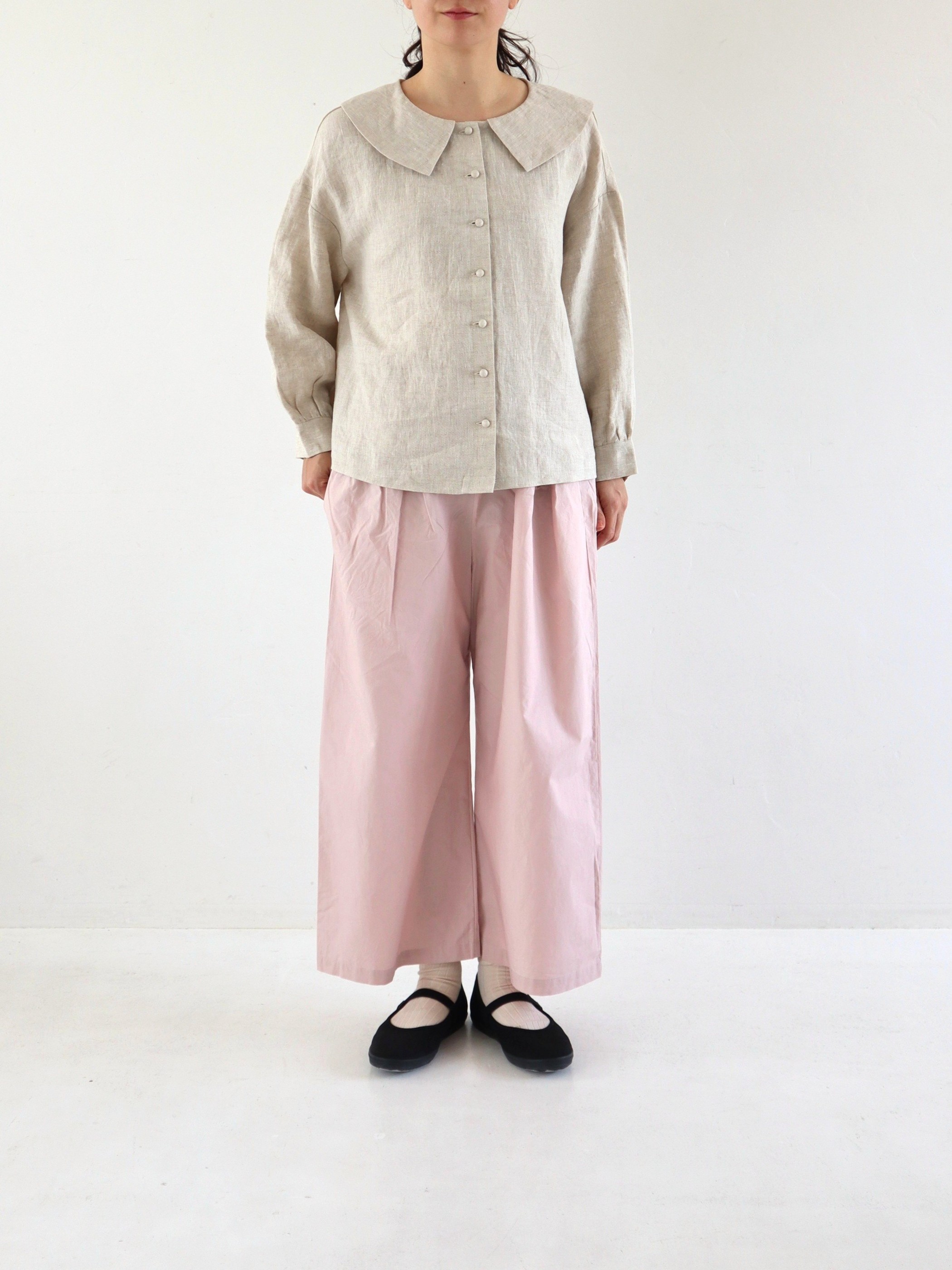 シンプルワイドパンツ２　ピンク