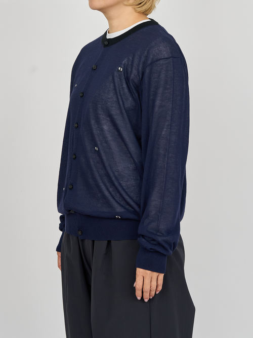 【受注商品】mini pandas summer cardigan・NAVY×BLACK