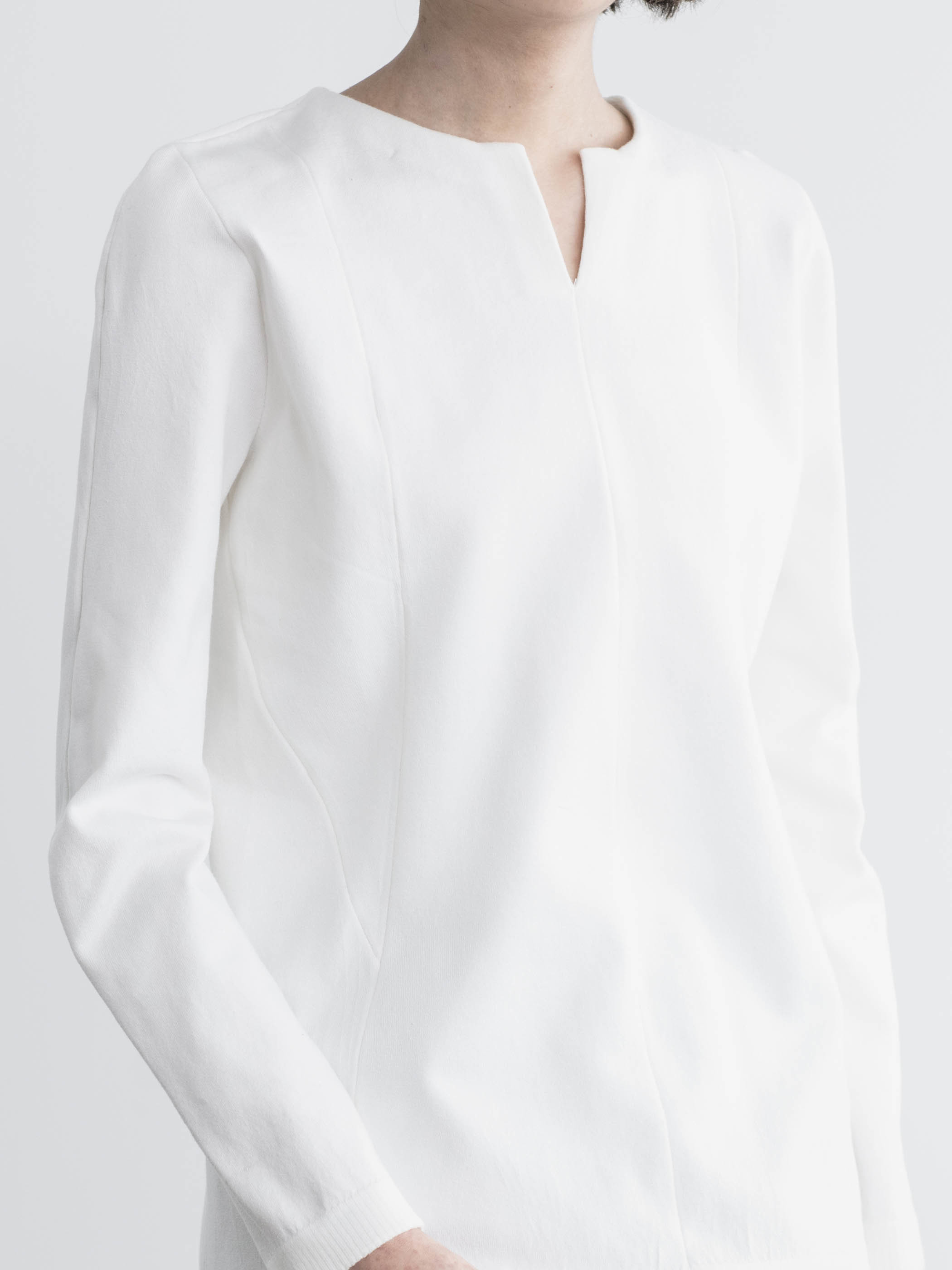 Work Wear collection Women’s V Necked Sweater　White(Vネックセーター・ホワイト)