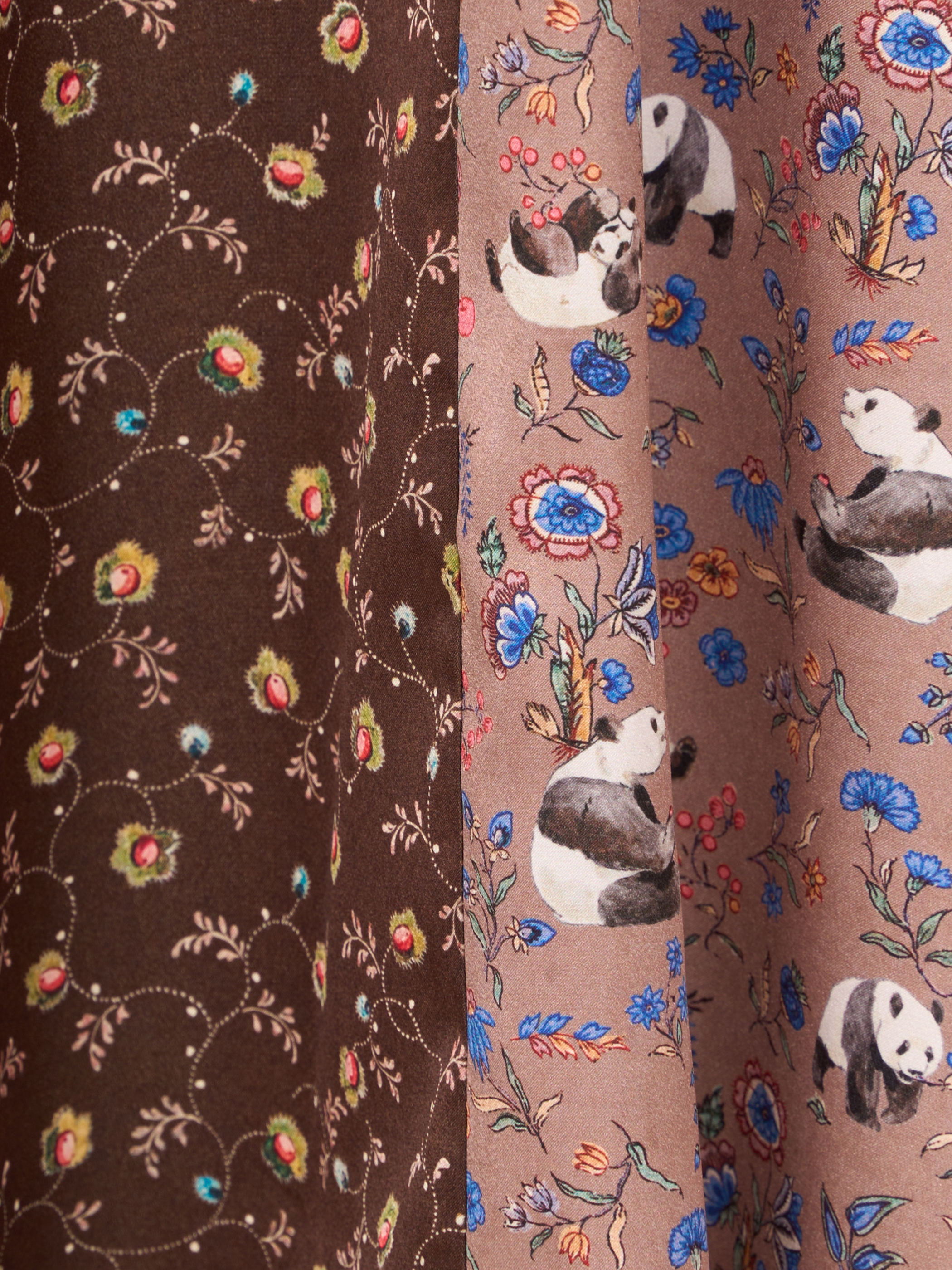 【受注商品】panda printed blouse・BROWN×BEIGE