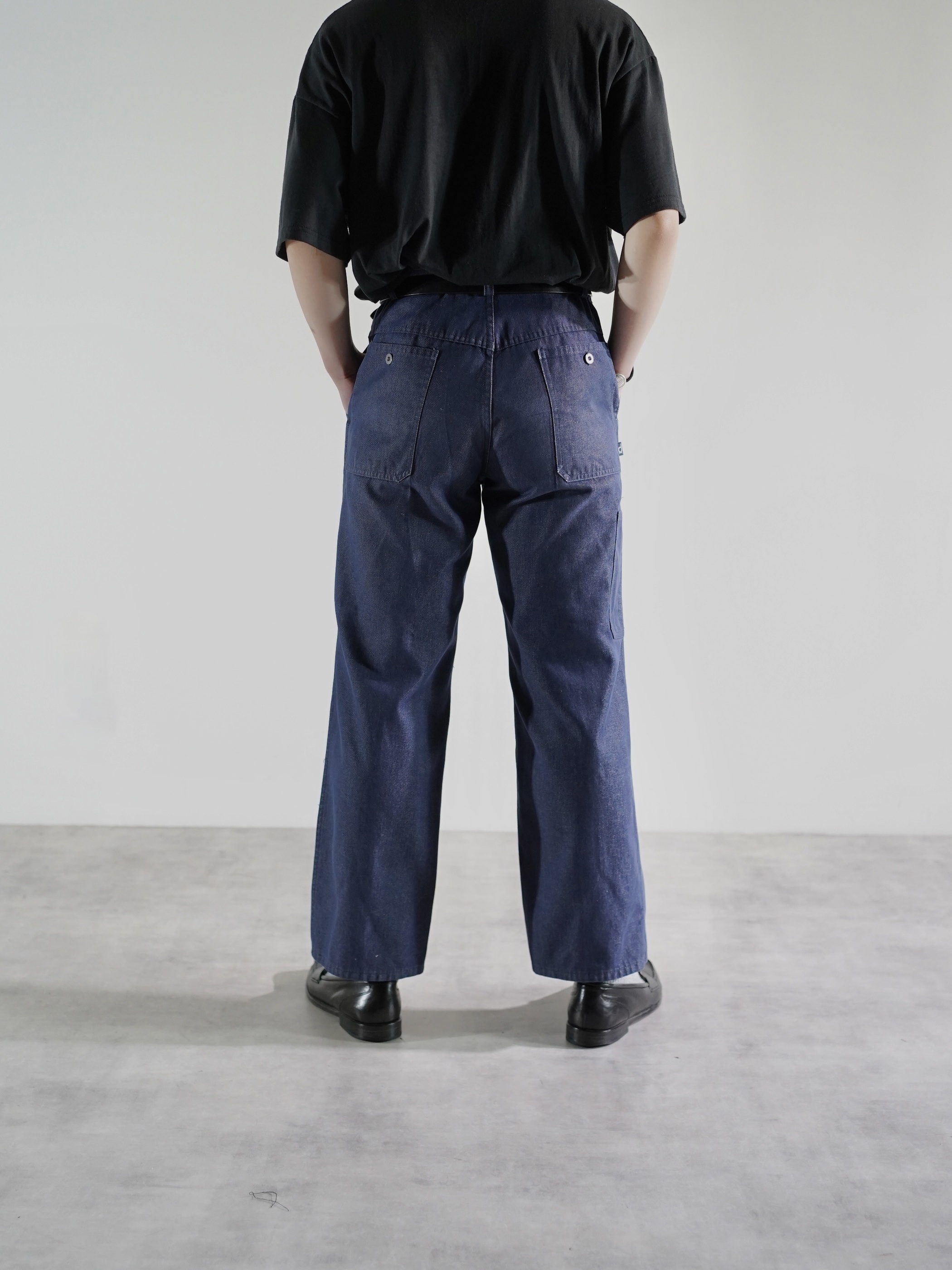 1980's- dolmen Poly cotton Twill Work pants / Fabric in France